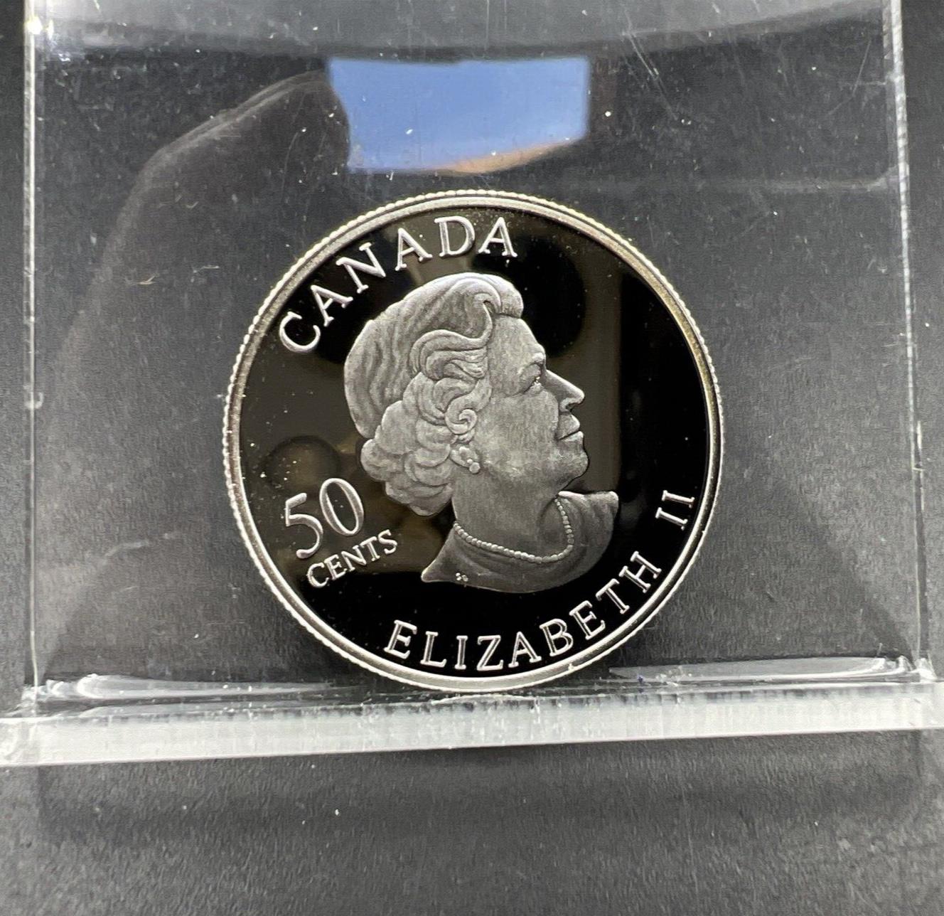 2005 50c Canada Butterfly Fifty Cents Holographic Silver Gem Proof Coin