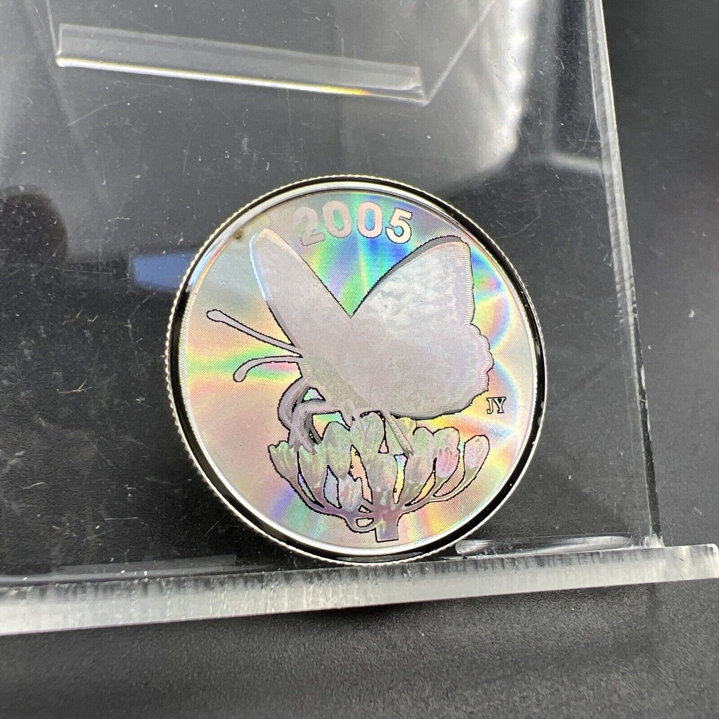 2005 50c Canada Butterfly Fifty Cents Holographic Silver Gem Proof Coin