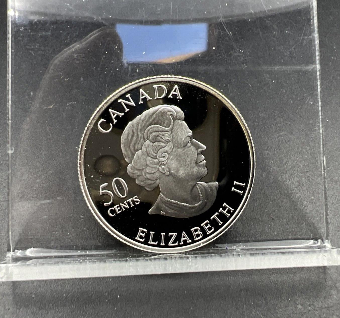 2005 50c Canada Butterfly Fifty Cents Holographic Silver Gem Proof Coin