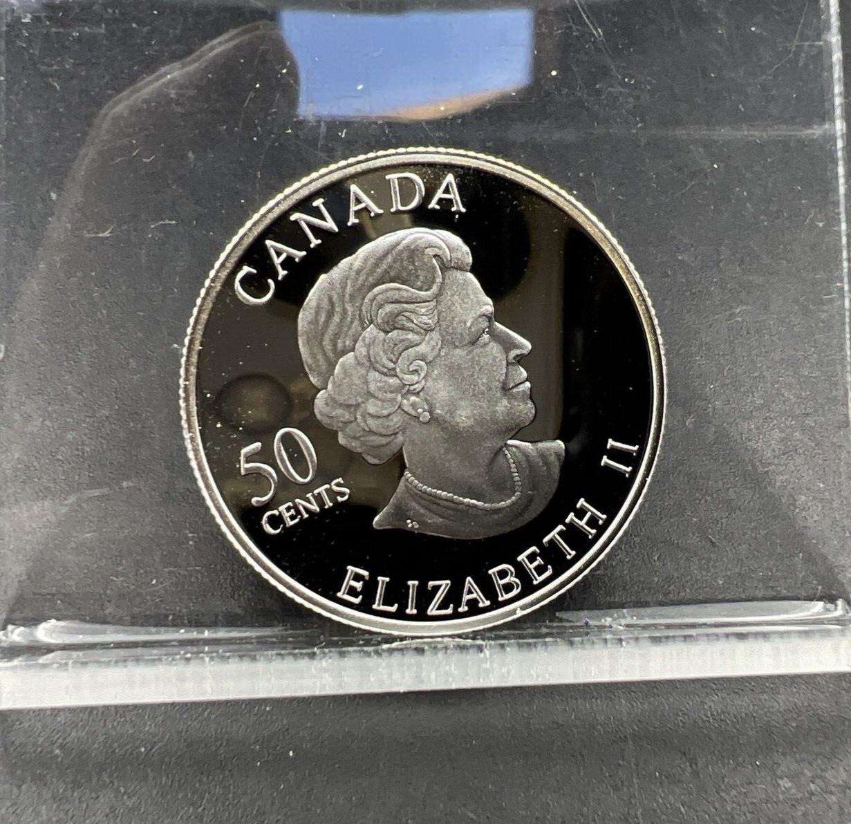 2005 50c Canada Butterfly Fifty Cents Holographic Silver Gem Proof Coin