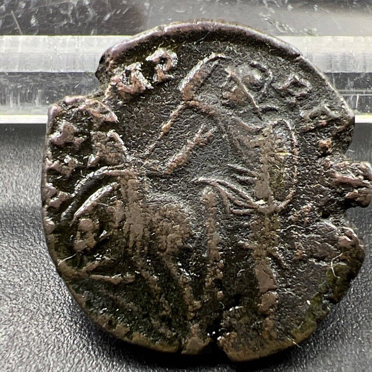 Constantius II 337-361 AE Follis Ancient Rome Roman Coin Binummis VF Circ #107AE