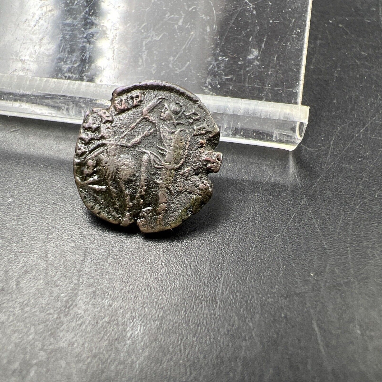 Constantius II 337-361 AE Follis Ancient Rome Roman Coin Binummis VF Circ #107AE