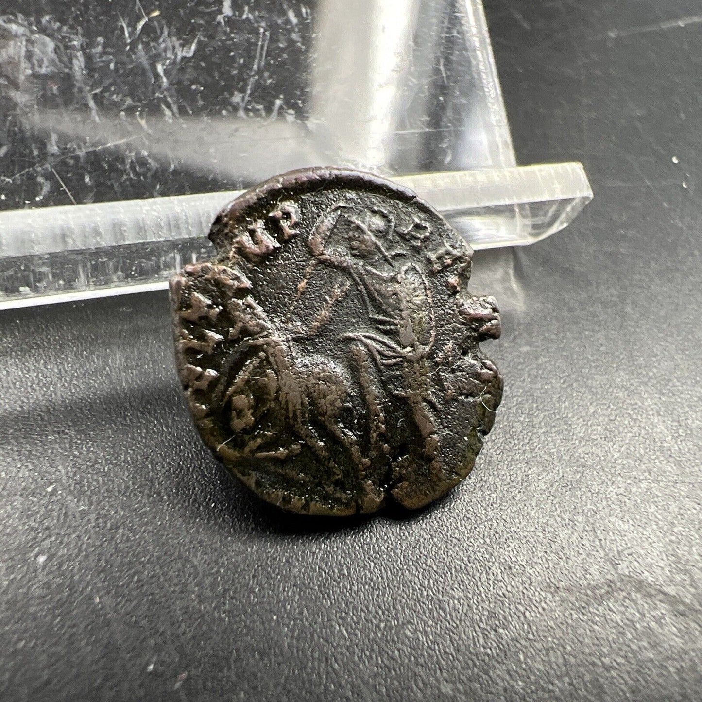 Constantius II 337-361 AE Follis Ancient Rome Roman Coin Binummis VF Circ #107AE
