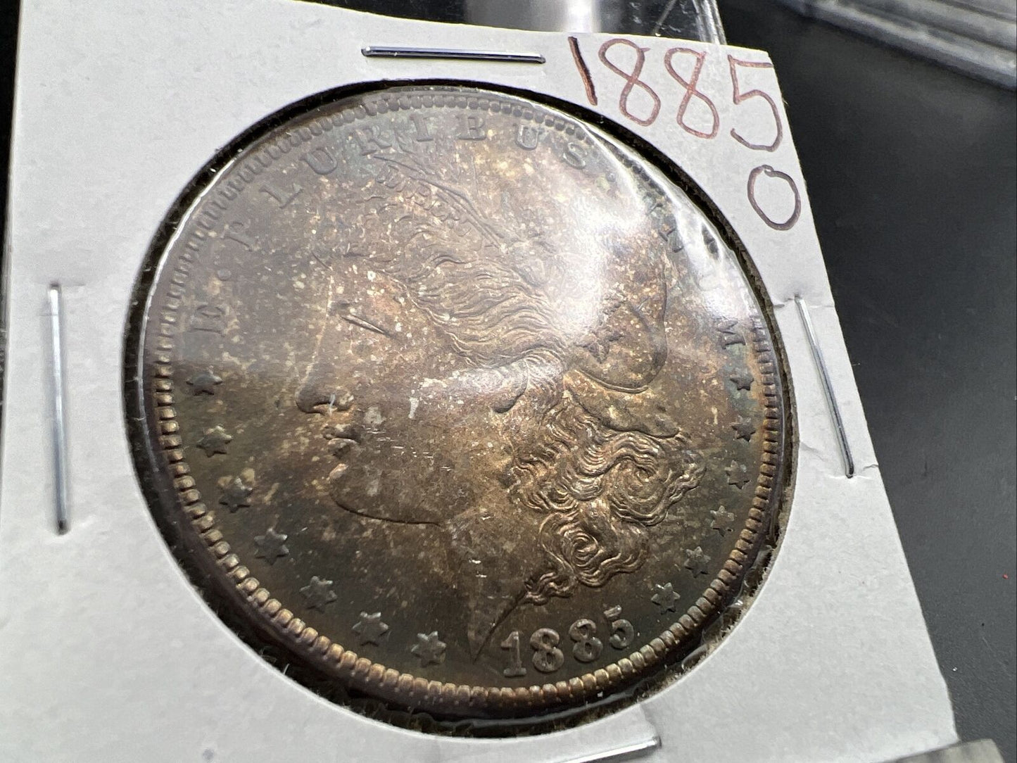 1885 O $1 Morgan silver Dollar Coin Choice BU UNC PQ * Toning Toner
