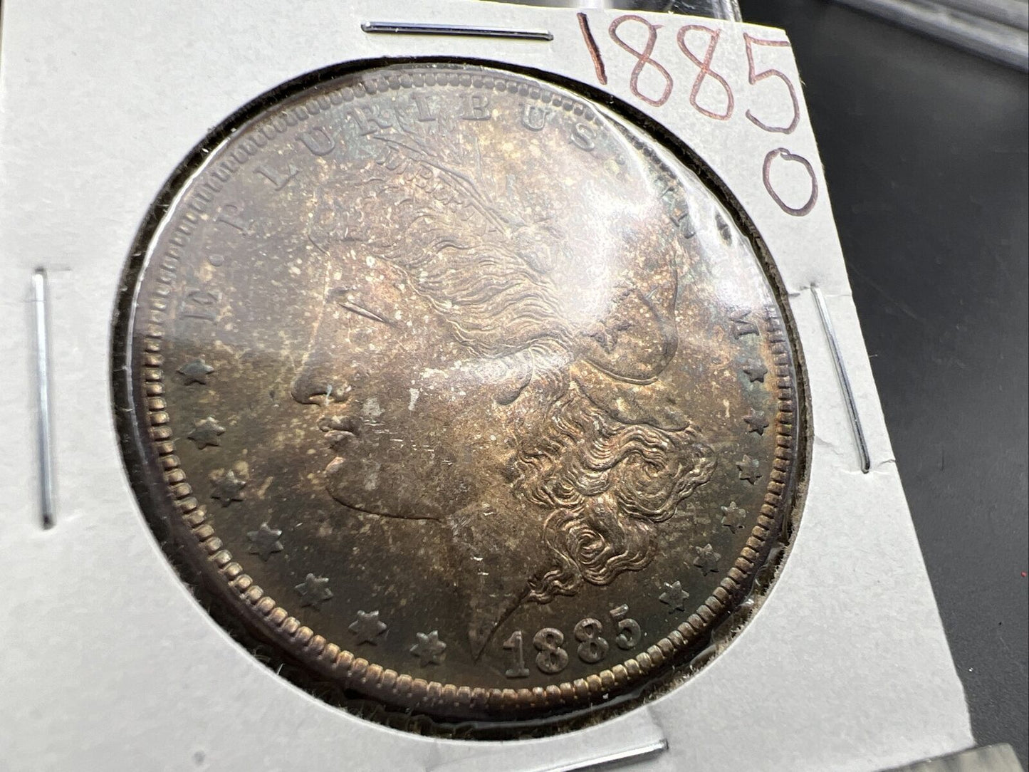 1885 O $1 Morgan silver Dollar Coin Choice BU UNC PQ * Toning Toner