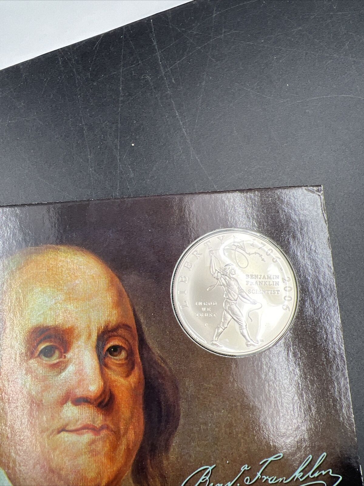 2006 Franklin Coin & Chronicles Set Silver Dollar Stamps & Engraving No COA