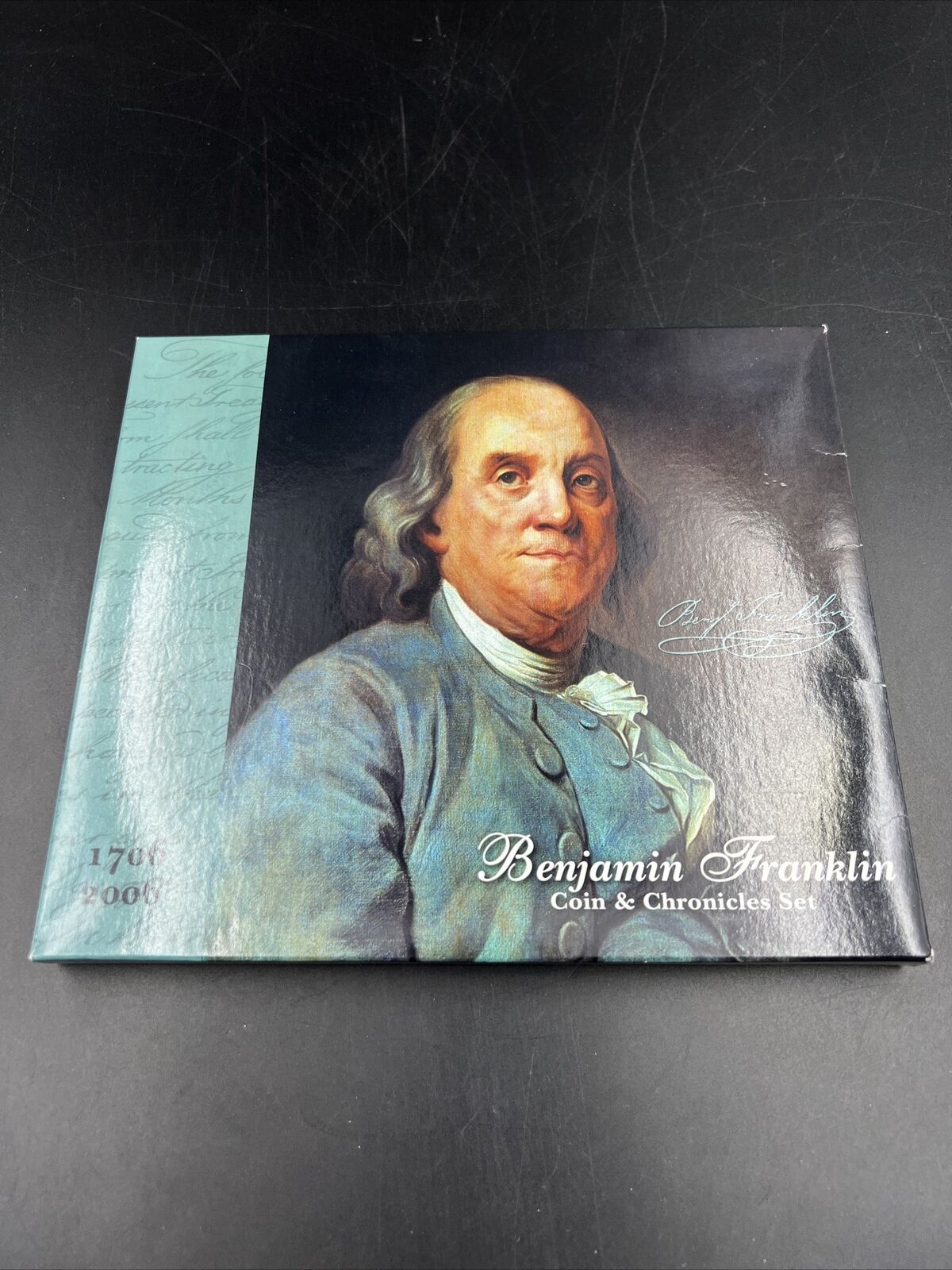 2006 Franklin Coin & Chronicles Set Silver Dollar Stamps & Engraving No COA