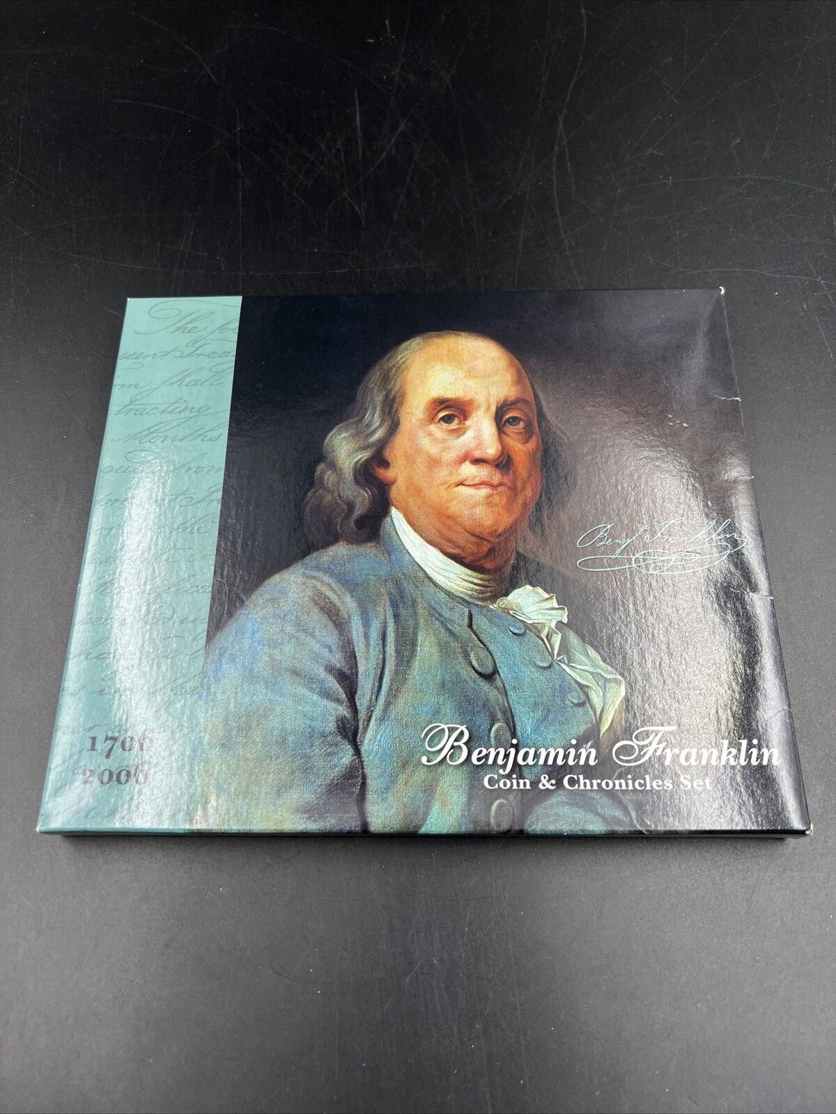 2006 Franklin Coin & Chronicles Set Silver Dollar Stamps & Engraving No COA