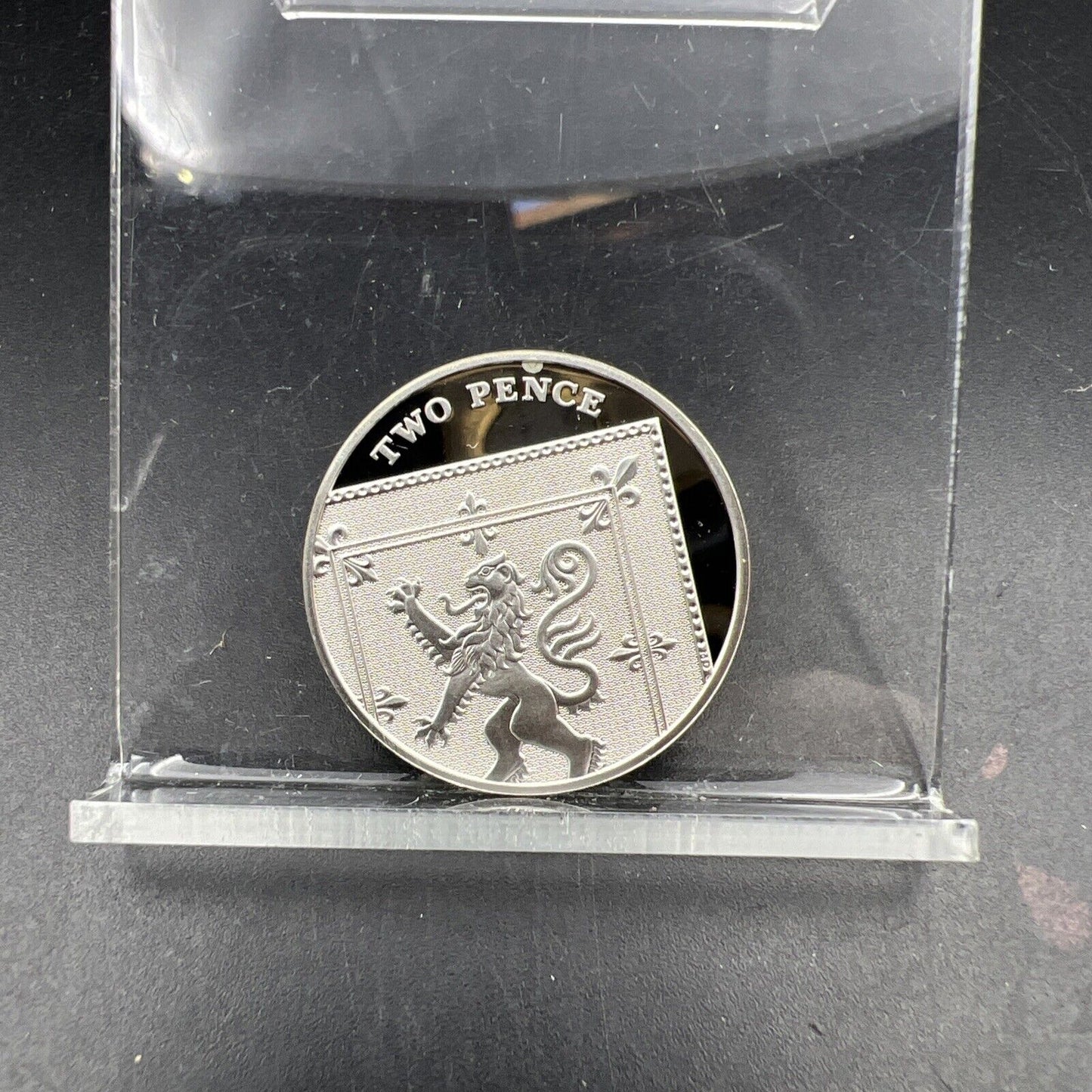 2008 Great Britain British Sterling Silver 2 Pence Coin Gem Proof Royal Shield