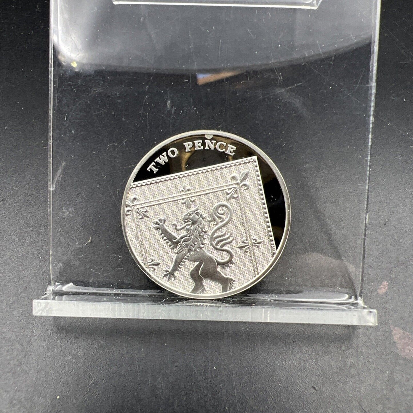2008 Great Britain British Sterling Silver 2 Pence Coin Gem Proof Royal Shield