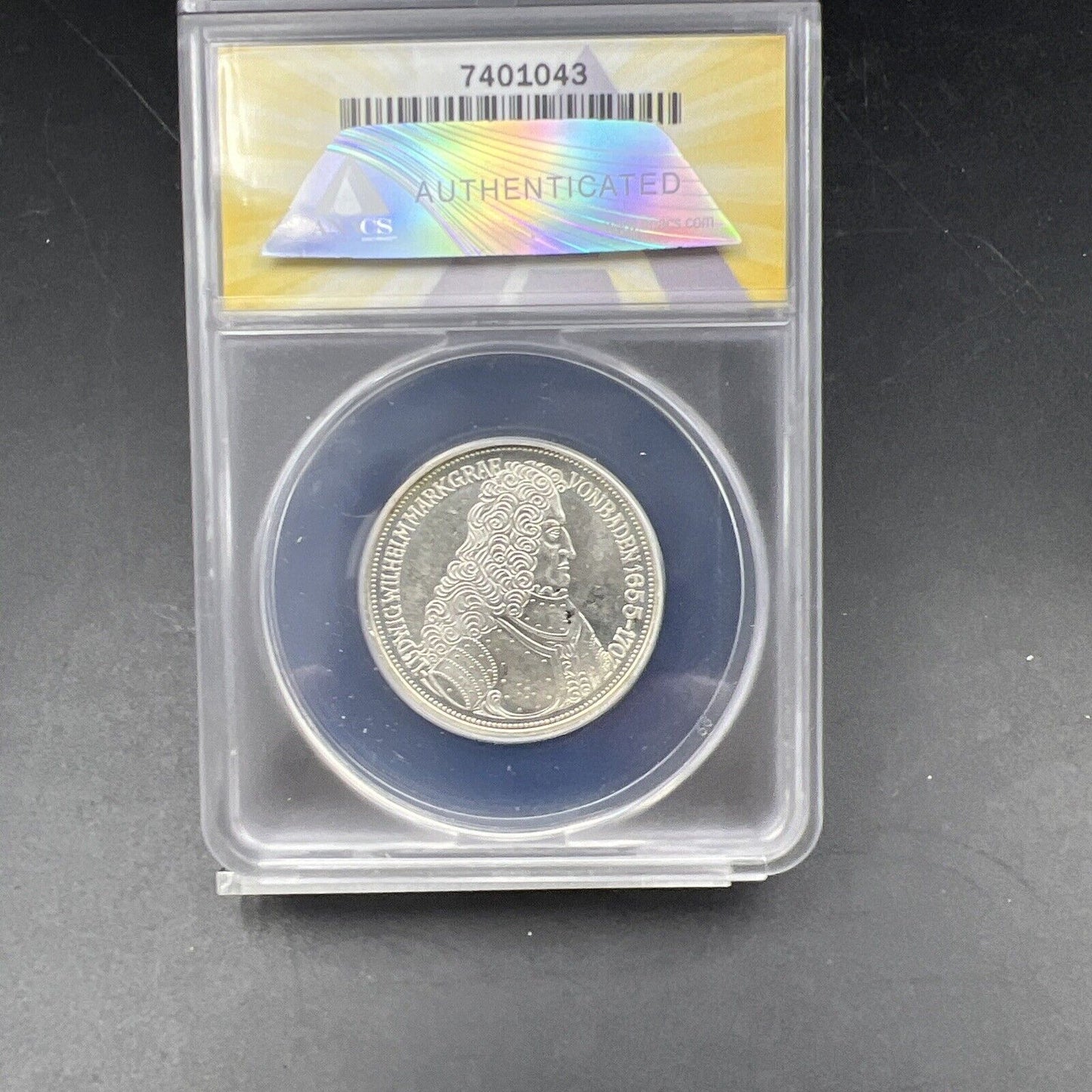 1955 G 5M West Germany Baden 5 Five Marks Silver Coin ANACS MS62 #043