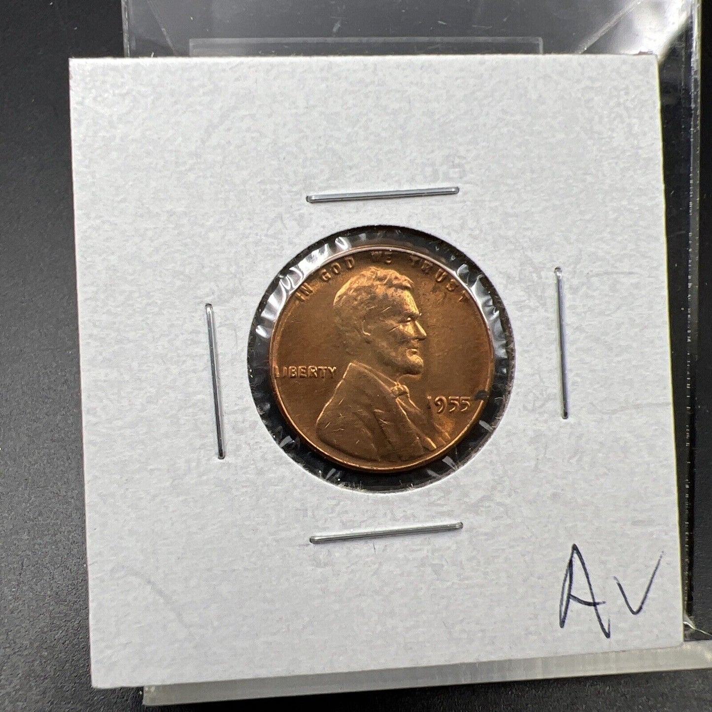 1955 P 1c Lincoln Wheat Cent Penny Coin Poor Man Strike Double Die BU RB #AV