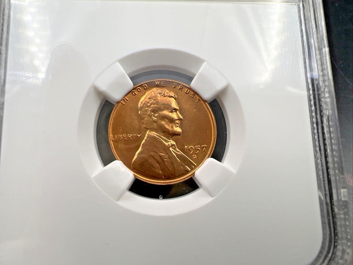 1957 D Lincoln Wheat Cent Penny Coin NGC MS66 RED Gem BU Certified