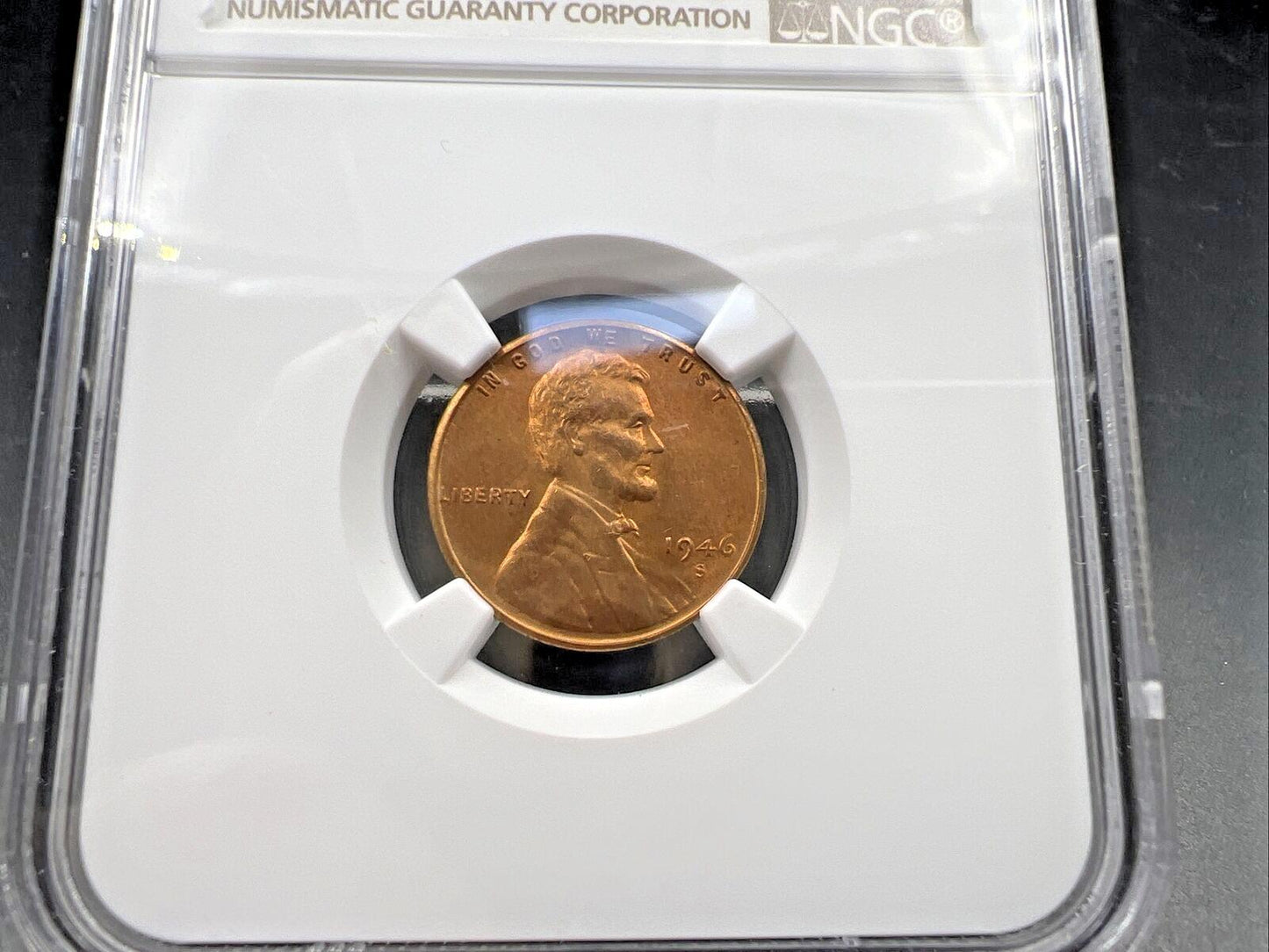 1946 S Lincoln Wheat Cent Penny Coin NGC MS66 RED #071