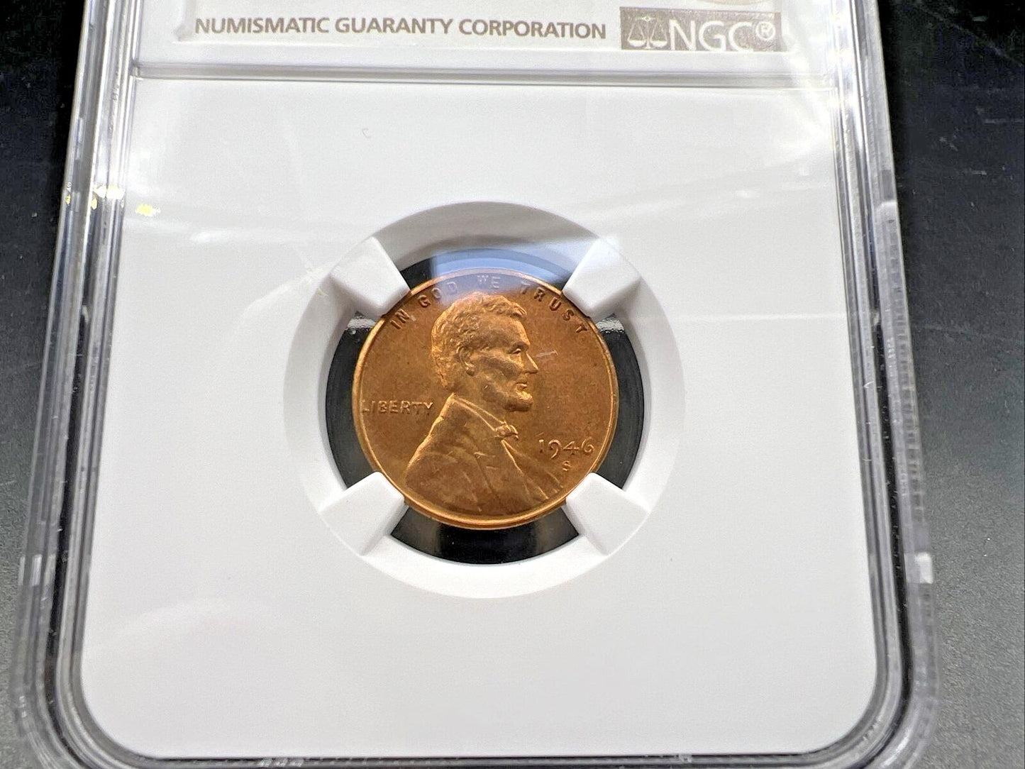 1946 S Lincoln Wheat Cent Penny Coin NGC MS66 RED #071