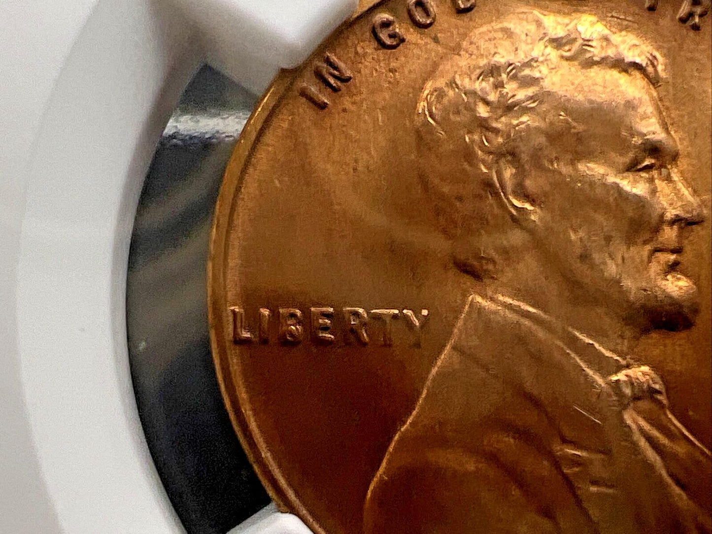 1955 D Lincoln Wheat Cent Penny Coin NGC MS66 RED #032 Die chip in Liberty