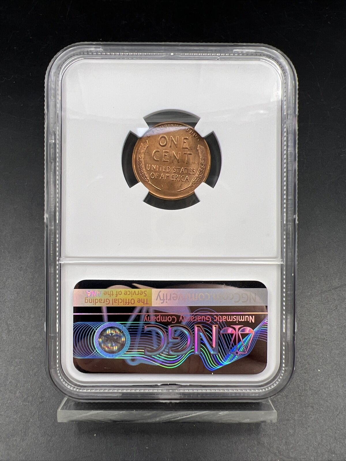1955 D Lincoln Wheat Cent Penny Coin NGC MS66 RED #032 Die chip in Liberty