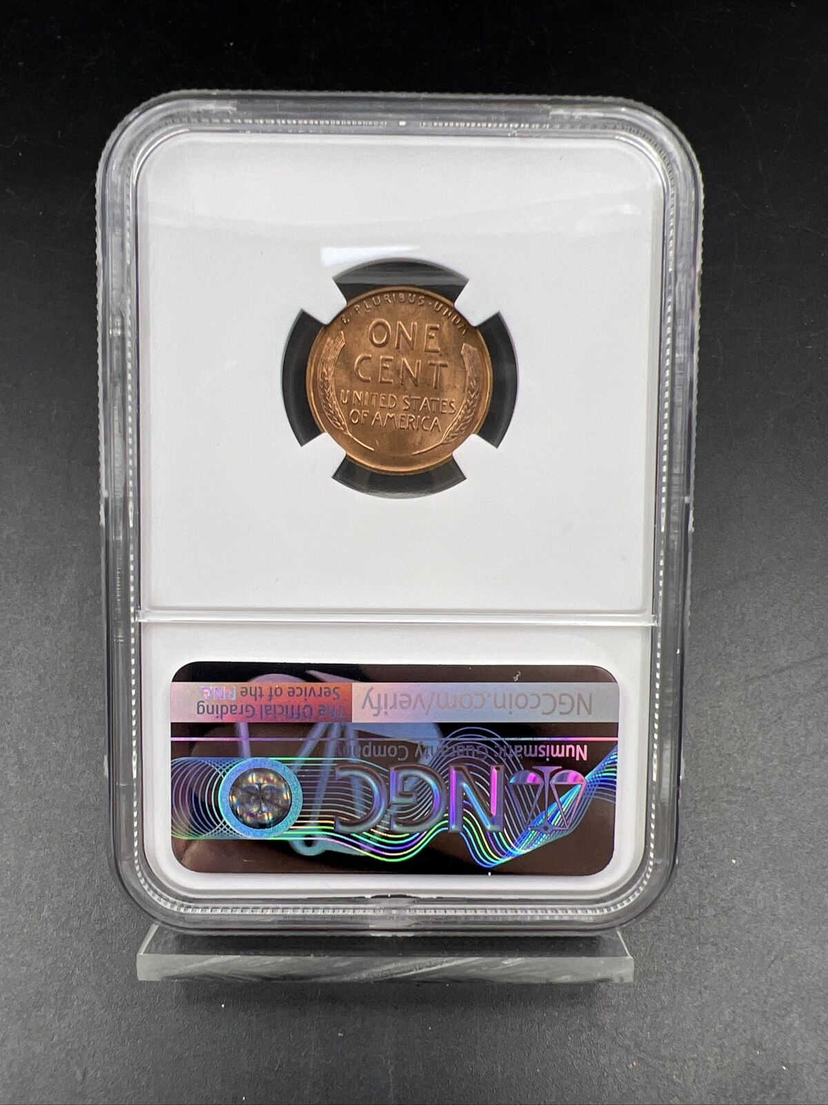 1955 D Lincoln Wheat Cent Penny Coin NGC MS66 RED #032 Die chip in Liberty