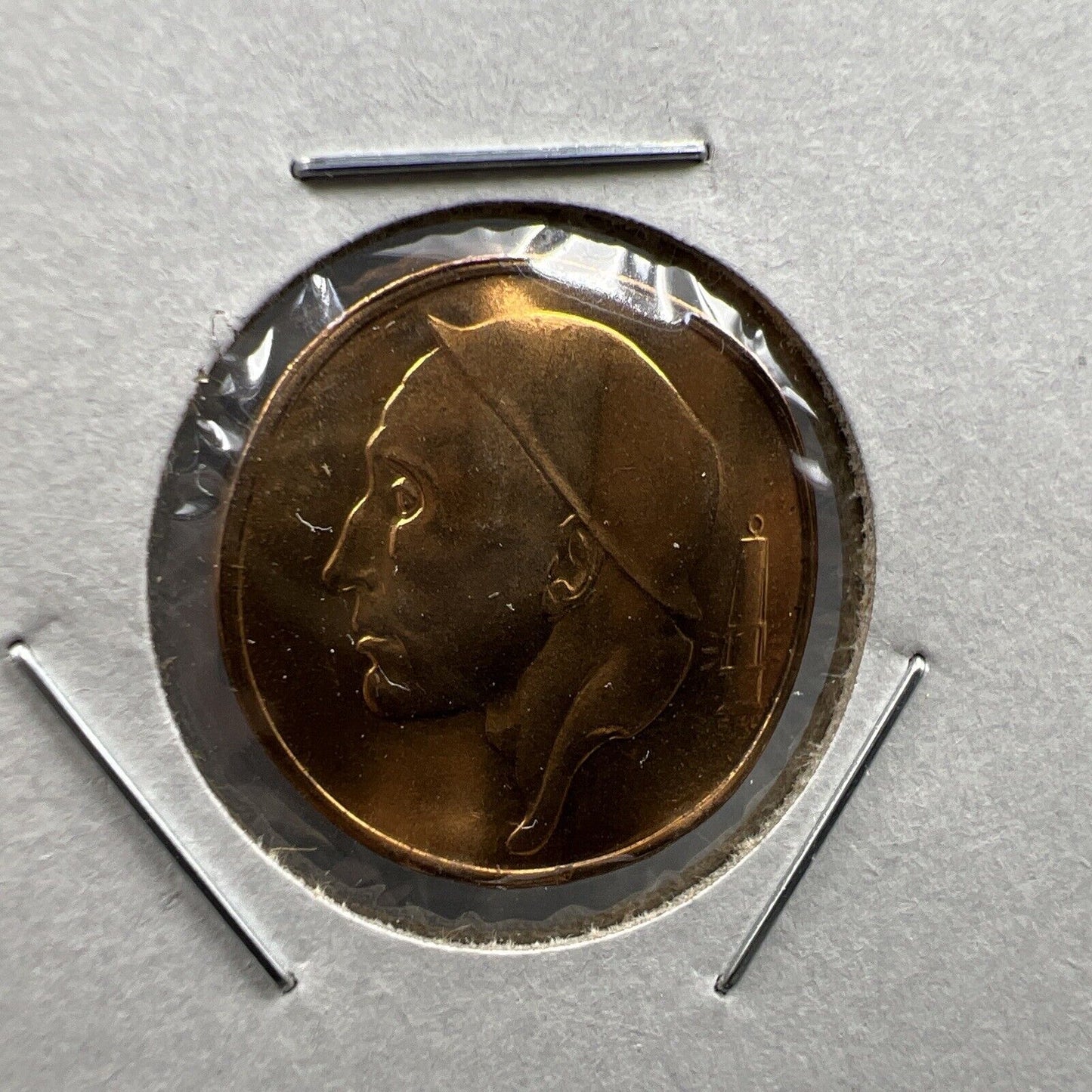 Belgium Waffle Waffled Error Coin 1999 50 Centimes UNC #A