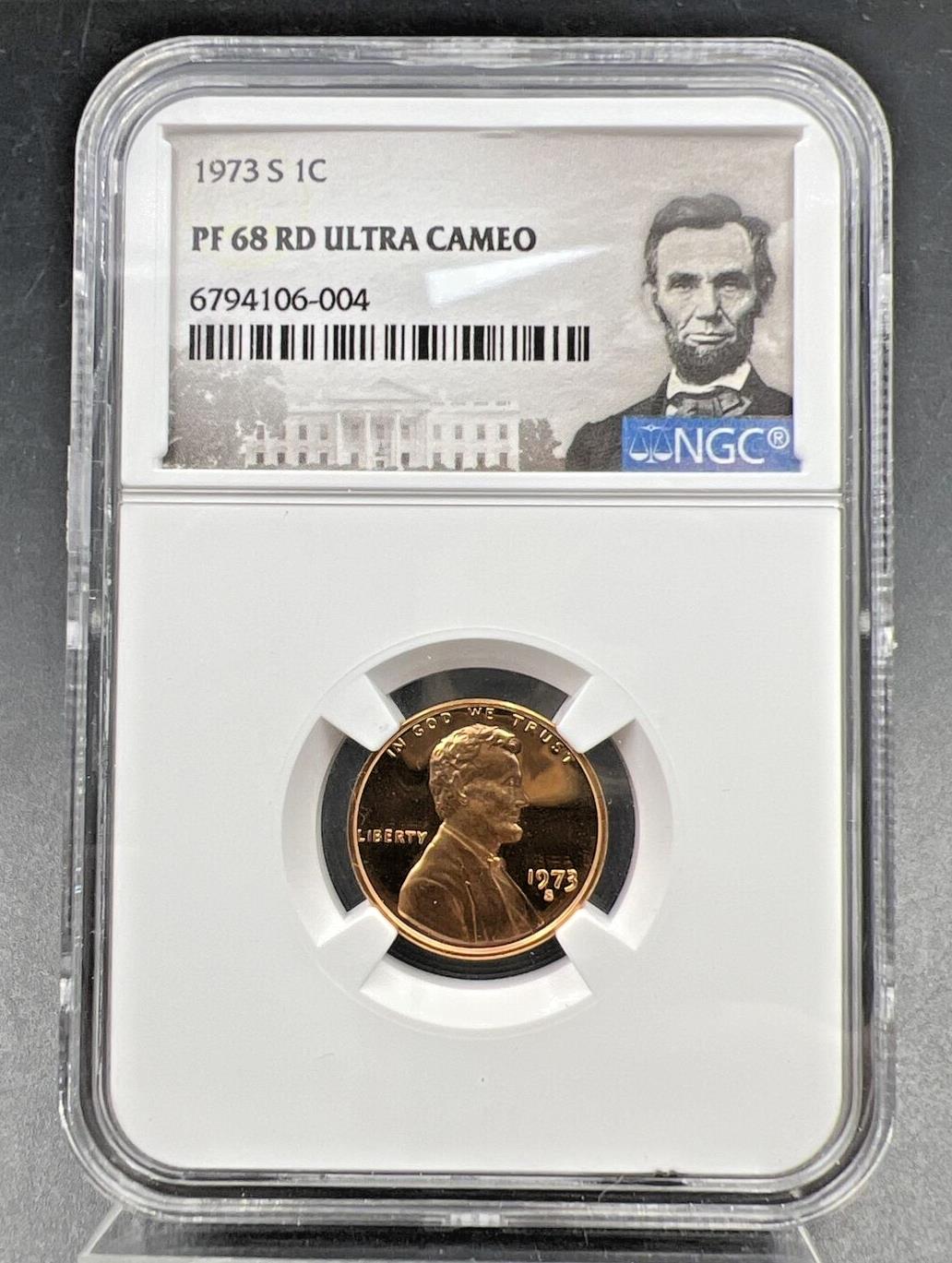 1973 S 1c Lincoln Memorial Cent Penny NGC PF68 UCAM Ultra Cameo