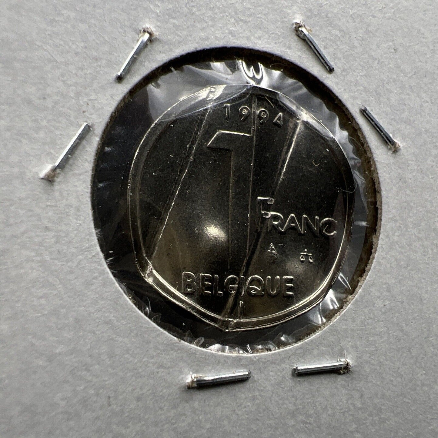Belgium Waffle Waffled Error Coin 1994 1 Franc UNC #C