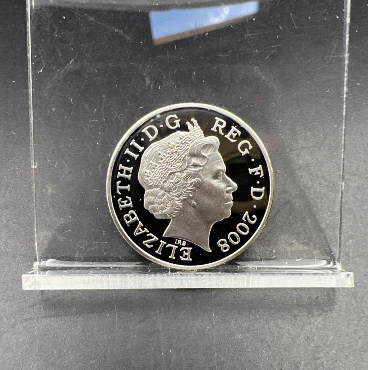 2008 Piedfort 2p United Kingdom Sterling Silver 2 Pence Coin Gem Royal Shield