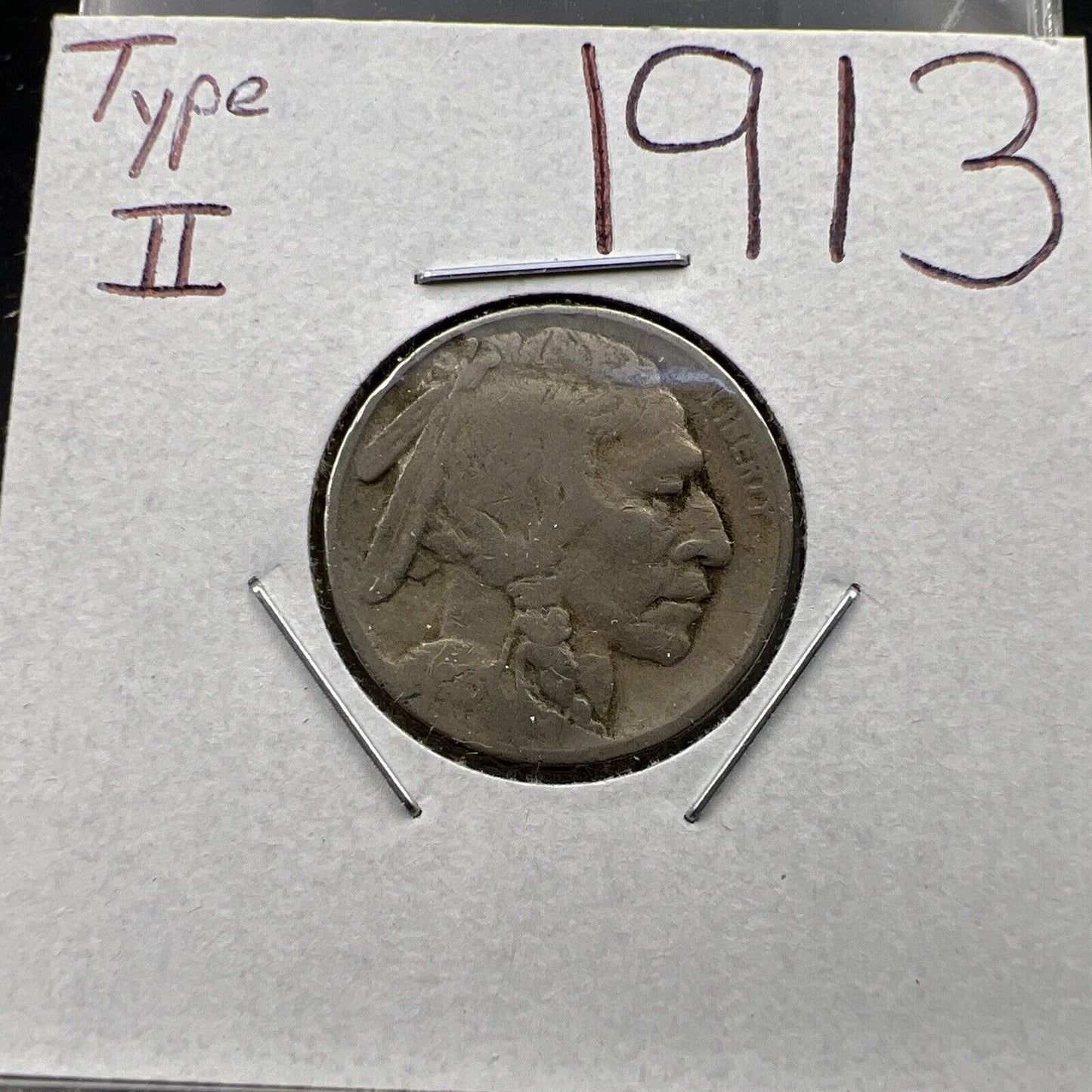 1913 P 5c Buffalo Indian Head Nickel Five Cent Coin CH Good / VG Circ Type 2