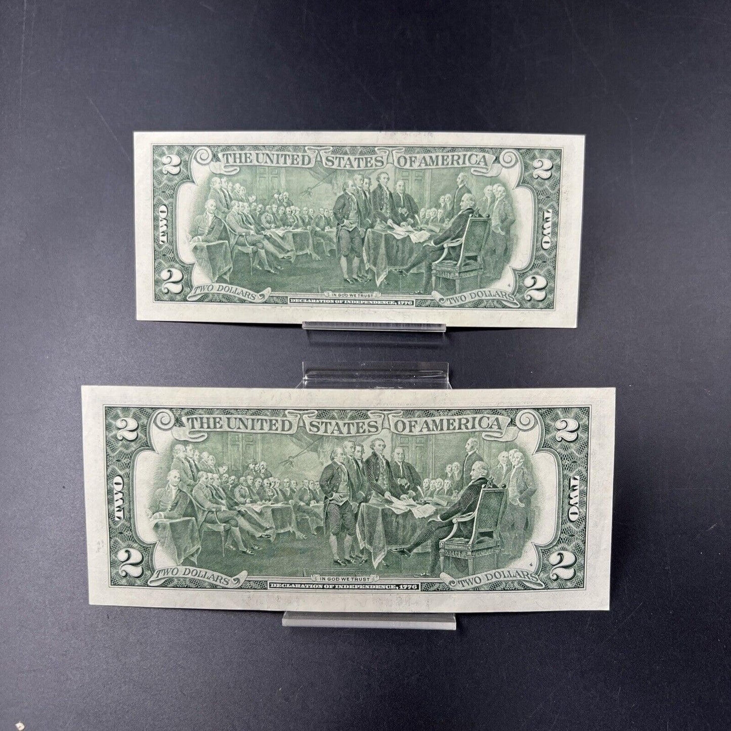 Two Fancy Serial # 2003 $2 FRN Federal Reserve Two Dollar Bill Choice AU