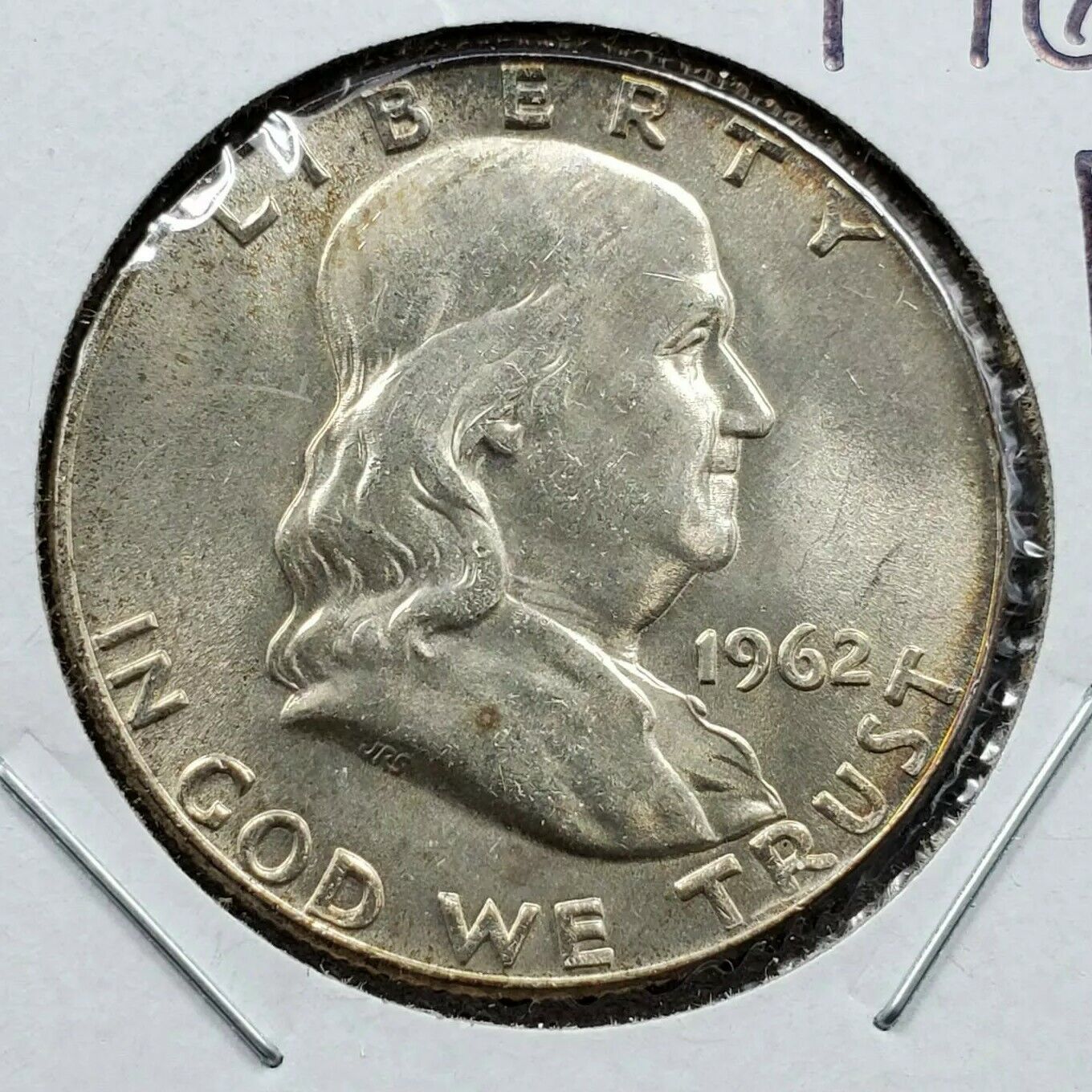 1962 D Franklin Silver Half Dollar Coin Choice BU UNCIRCULATED SOME Neat Toning