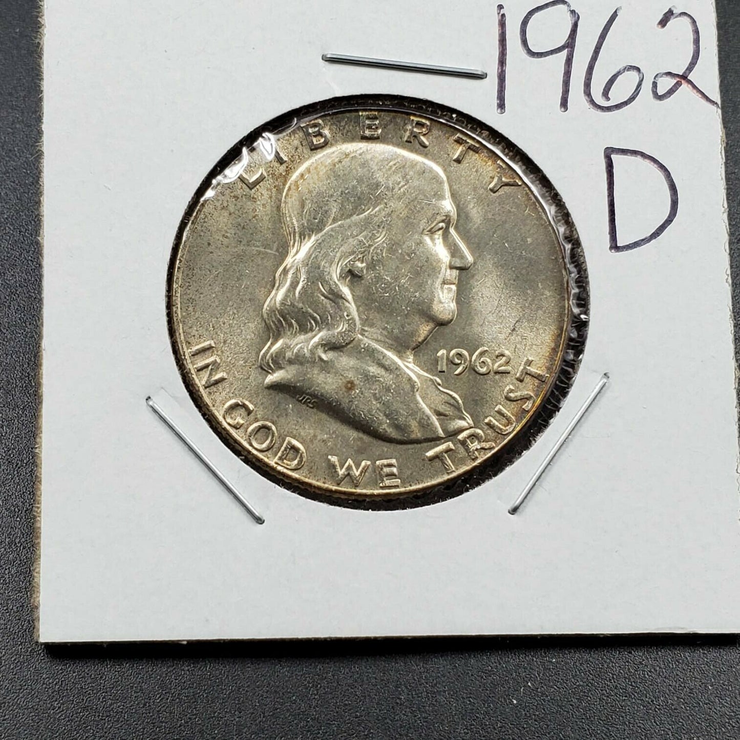 1962 D Franklin Silver Half Dollar Coin Choice BU UNCIRCULATED SOME Neat Toning