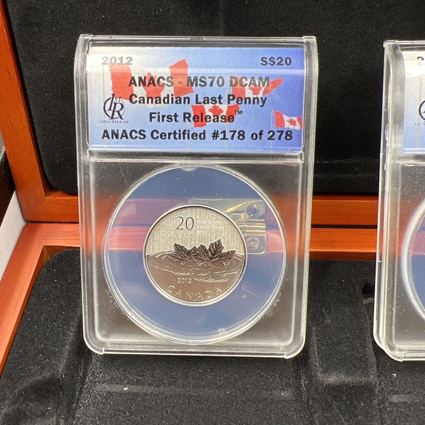 3 Coin Set 2011 2012 $20 Canada Silver Canoe Polar Bear & Last Penny MS70 ANACS