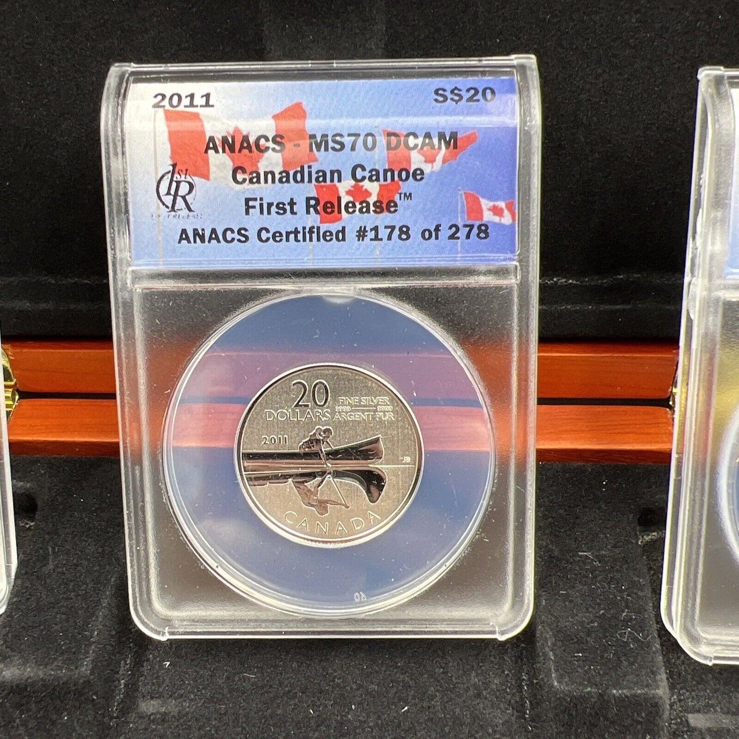 3 Coin Set 2011 2012 $20 Canada Silver Canoe Polar Bear & Last Penny MS70 ANACS