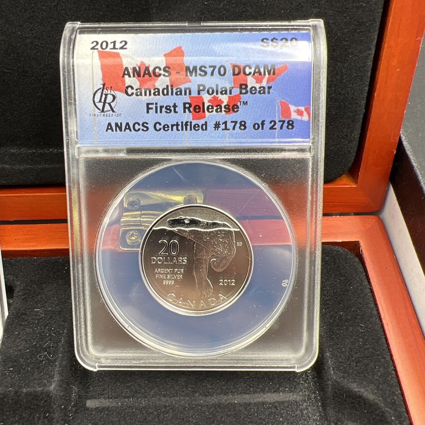 3 Coin Set 2011 2012 $20 Canada Silver Canoe Polar Bear & Last Penny MS70 ANACS