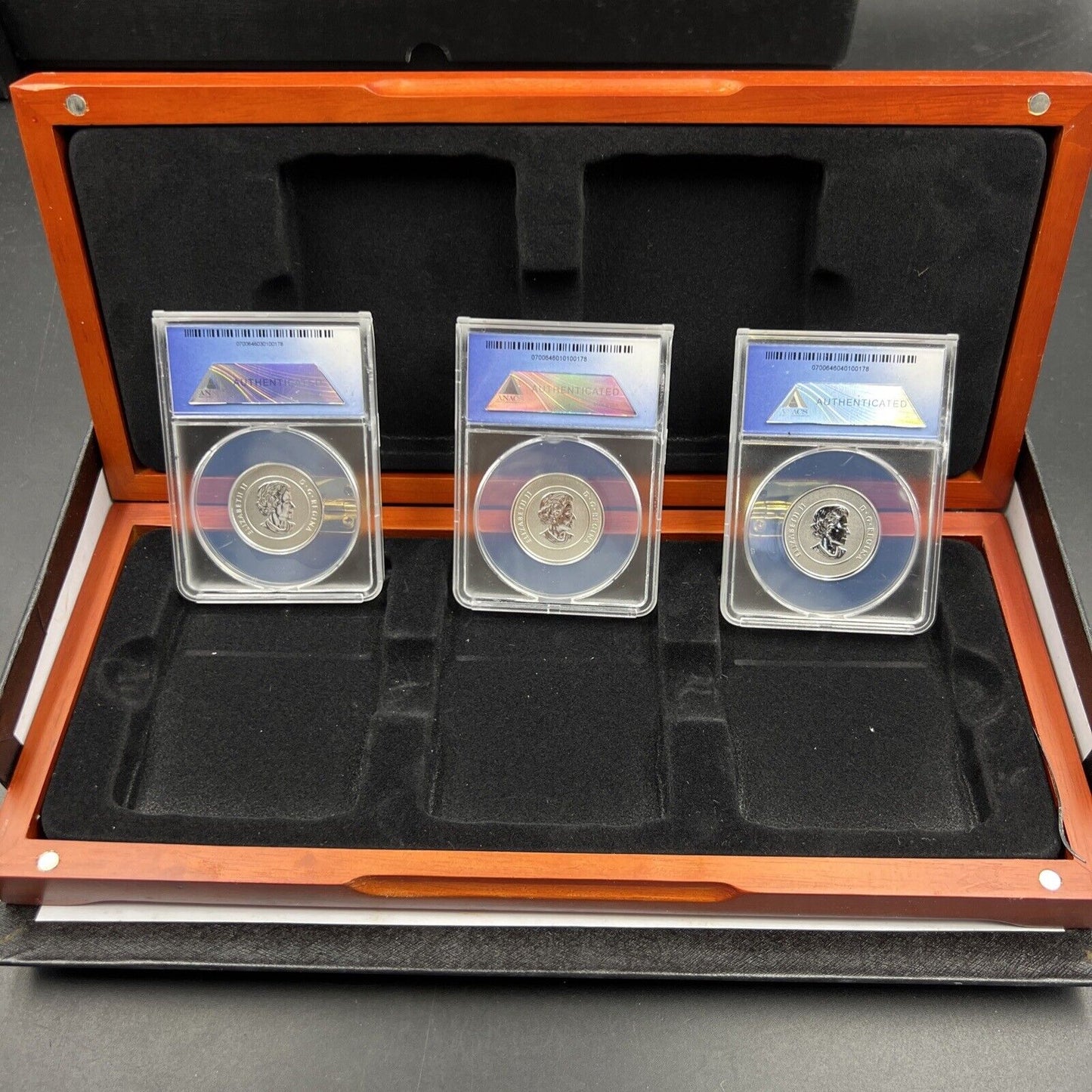 3 Coin Set 2011 2012 $20 Canada Silver Canoe Polar Bear & Last Penny MS70 ANACS