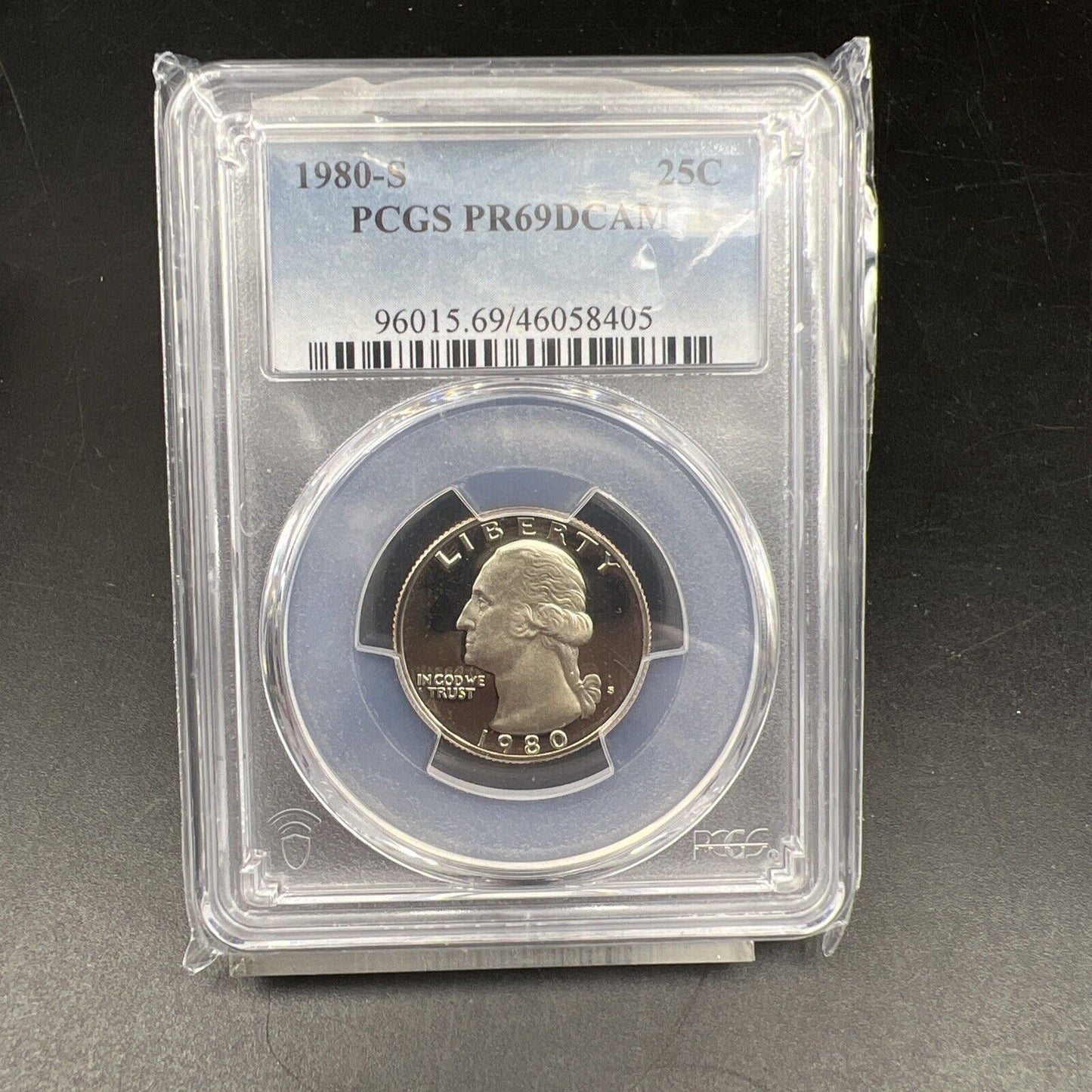 1980 S 25c Washington Clad Quarter Gem Proof Coin PCGS PR69 DCAM #405
