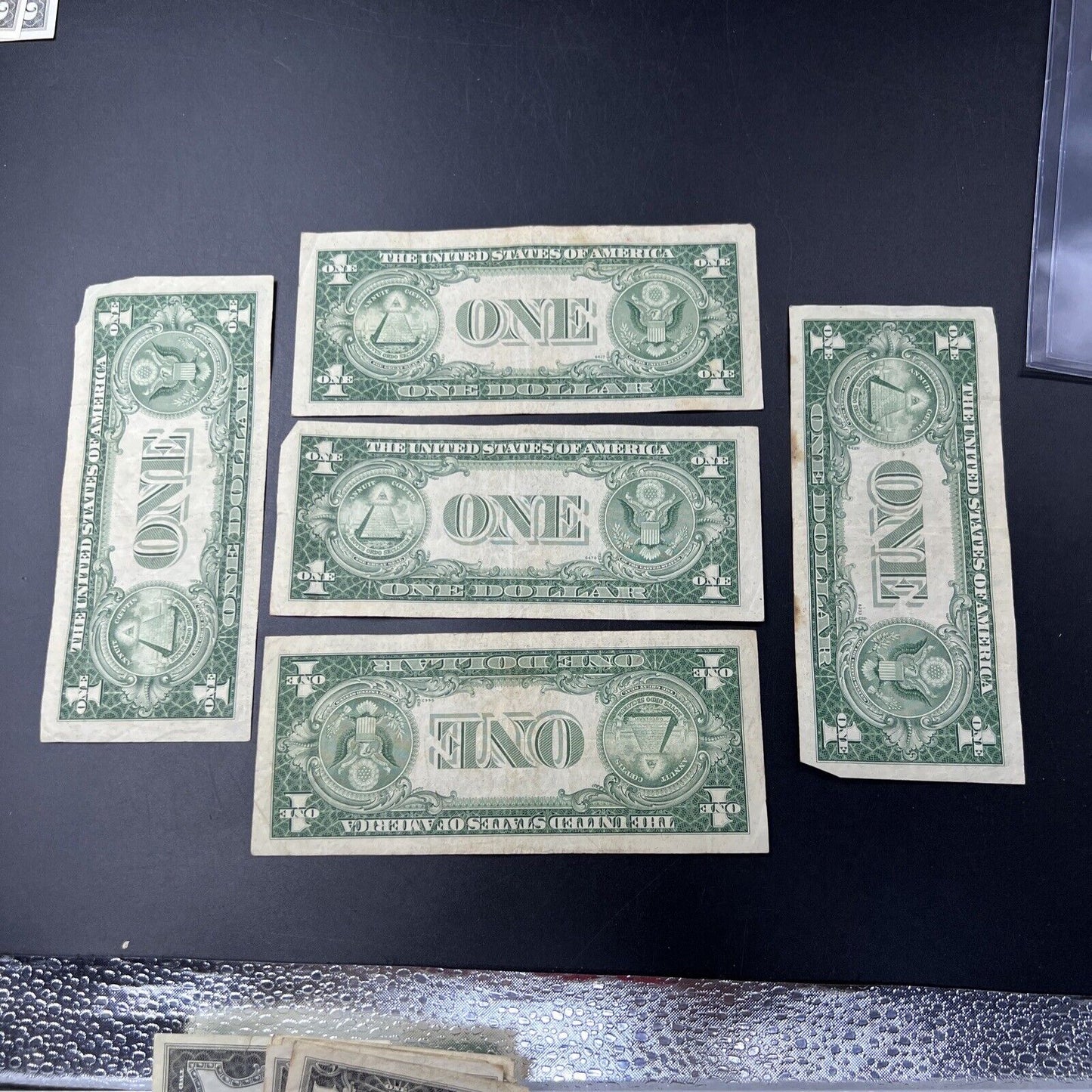Lot of 5 1935 G $1 Silver Certificate Blue Seal Notes VG Fine Circ Neat Serial #