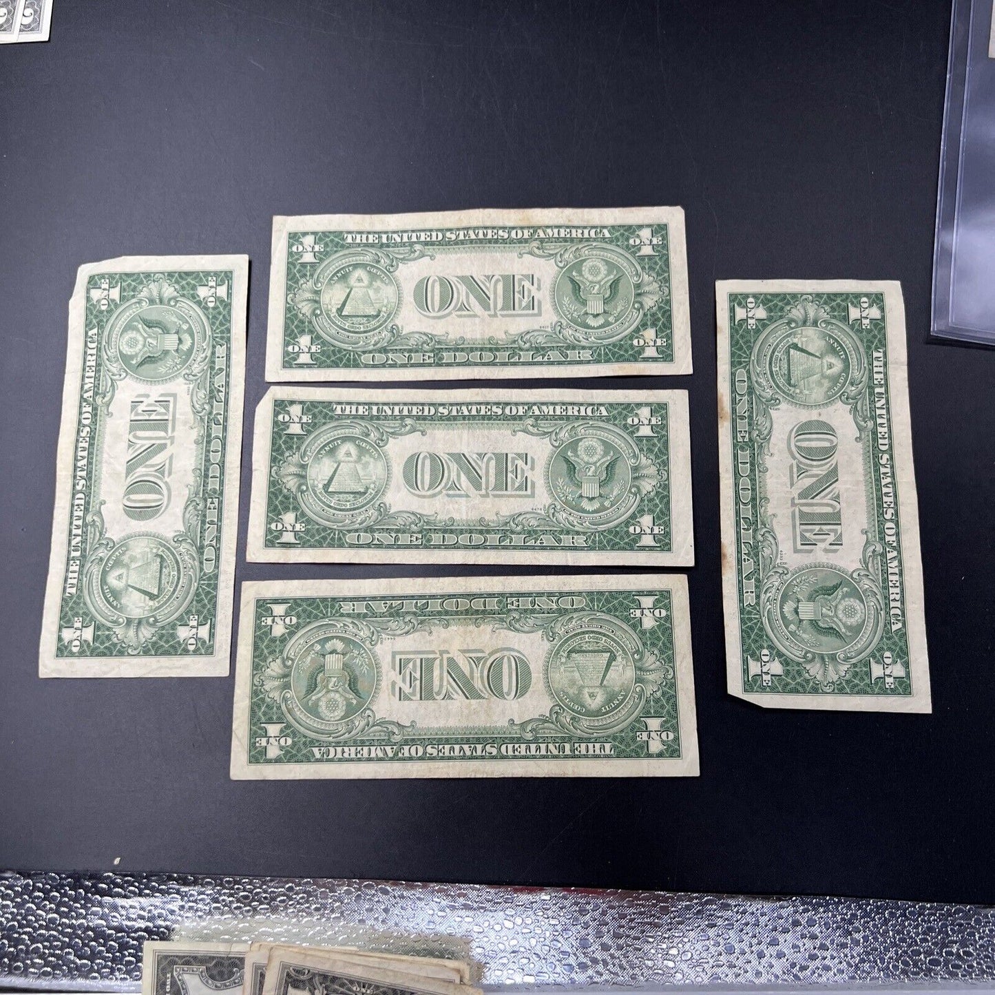 Lot of 5 1935 G $1 Silver Certificate Blue Seal Notes VG Fine Circ Neat Serial #