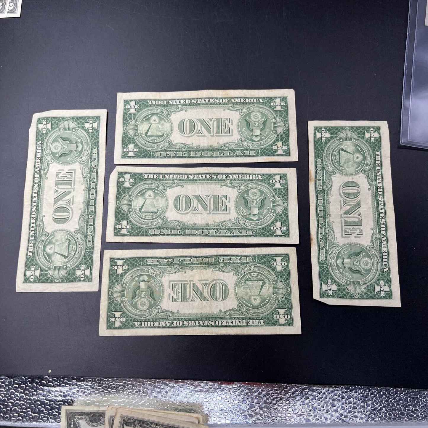 Lot of 5 1935 G $1 Silver Certificate Blue Seal Notes VG Fine Circ Neat Serial #