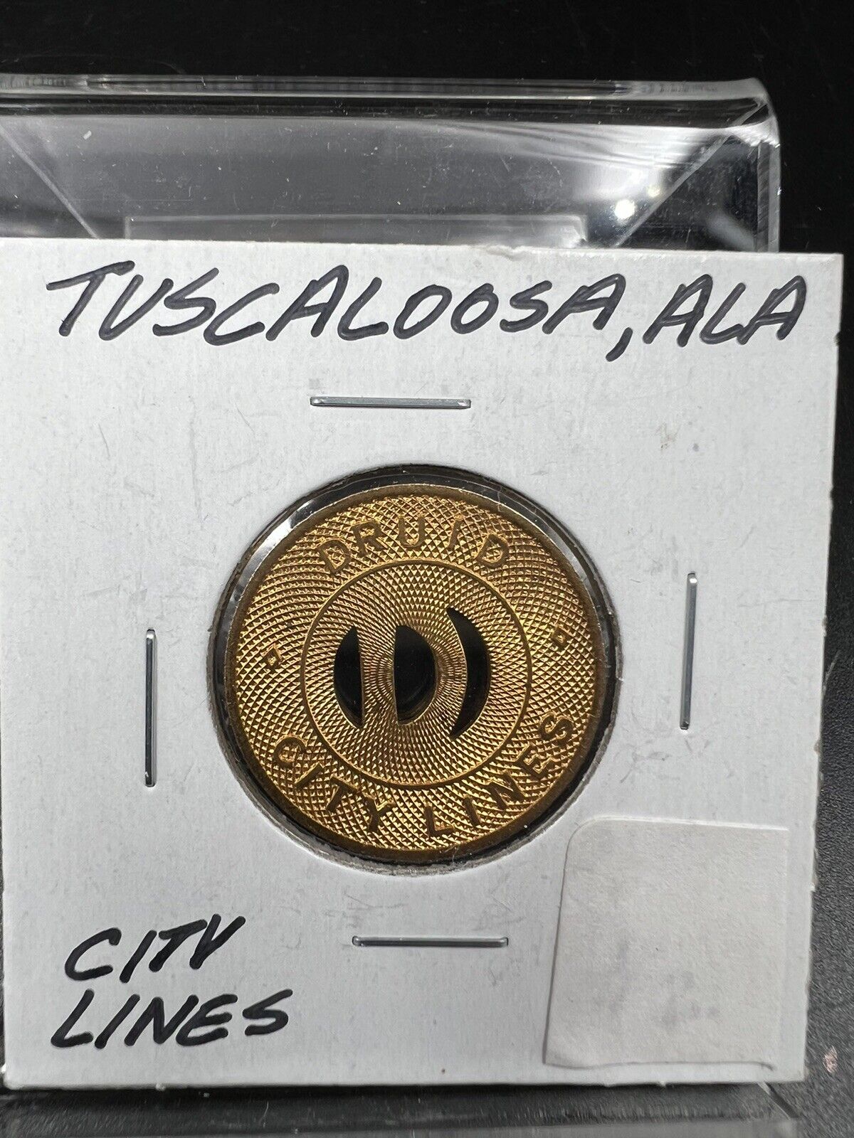 Druid City Lines Tuscaloosa Alabama Transit Token UNC Uncirculated