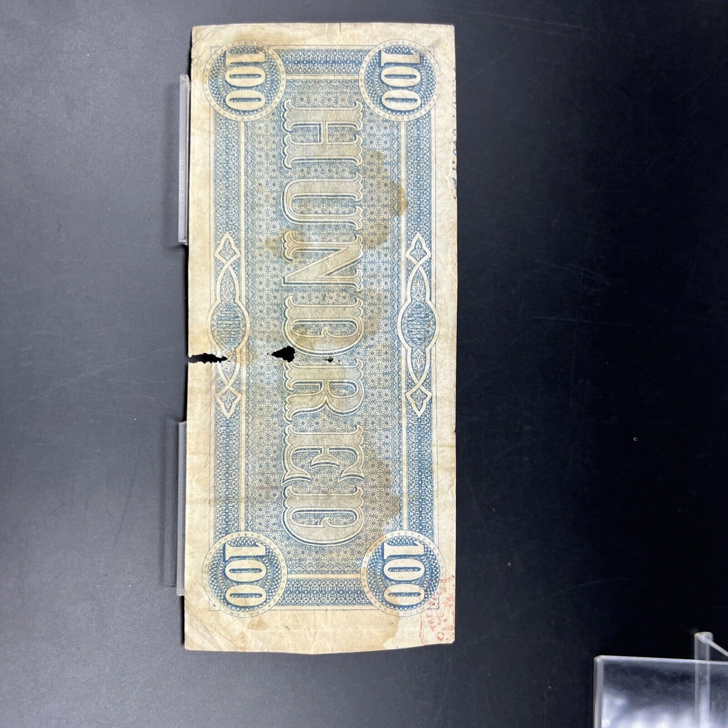 $100 1864 CONFEDERATE CURRENCY Richmond Hundred Dollar Bill Very Circulated CSA