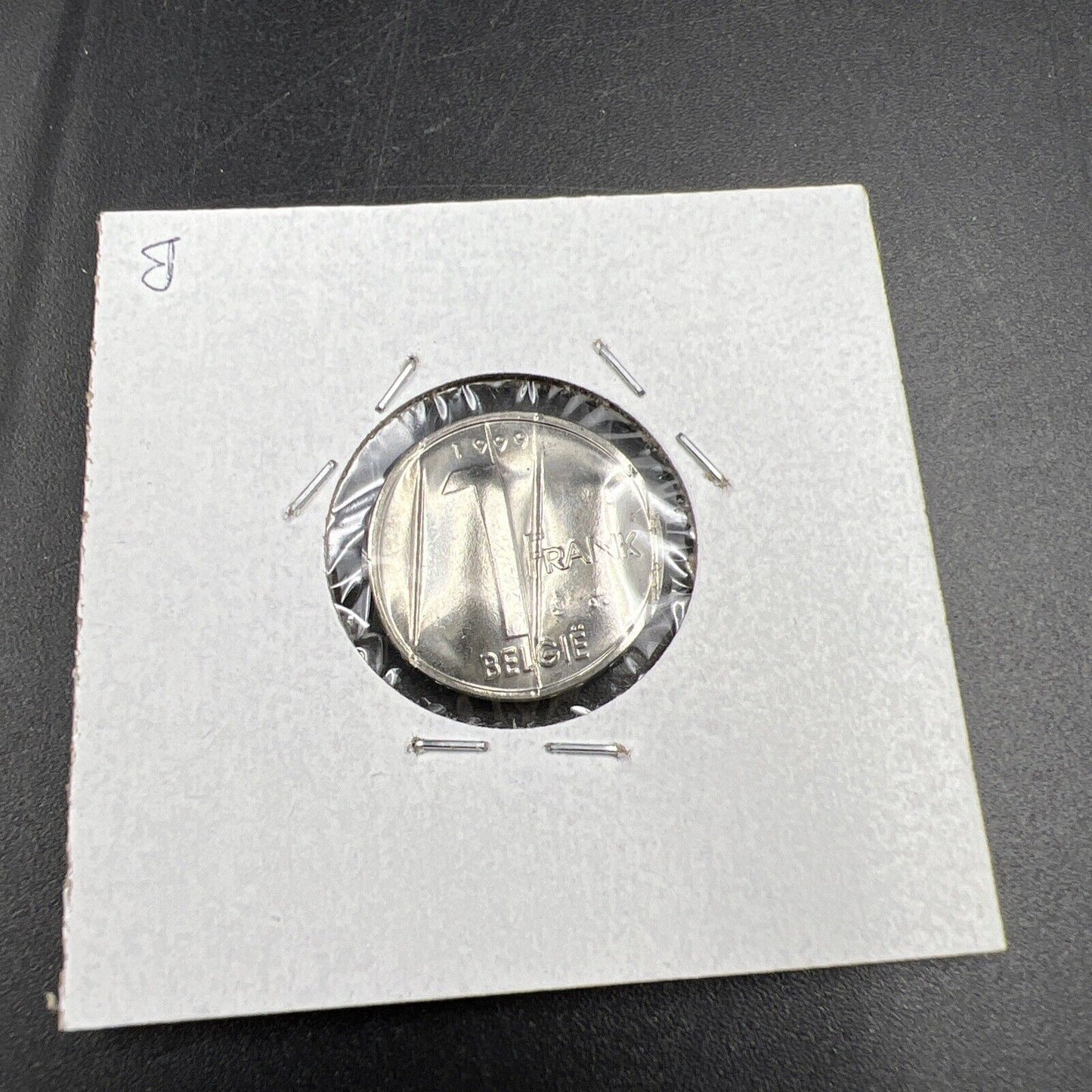 Belgium Waffle Waffled Error Coin 1999 1 Franc UNC #B