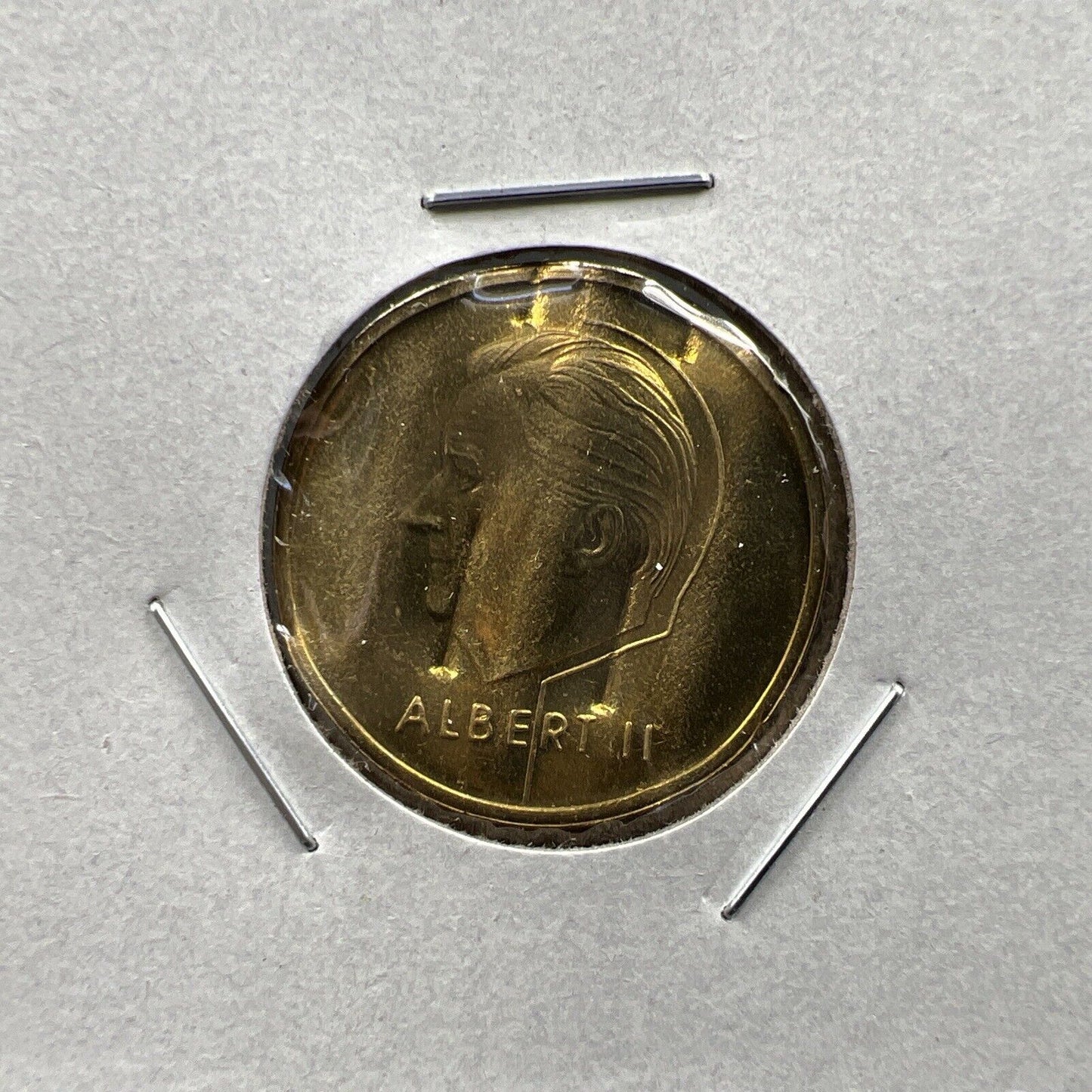 Belgium Waffle Waffled Error Coin 1994 5 Francs UNC #B