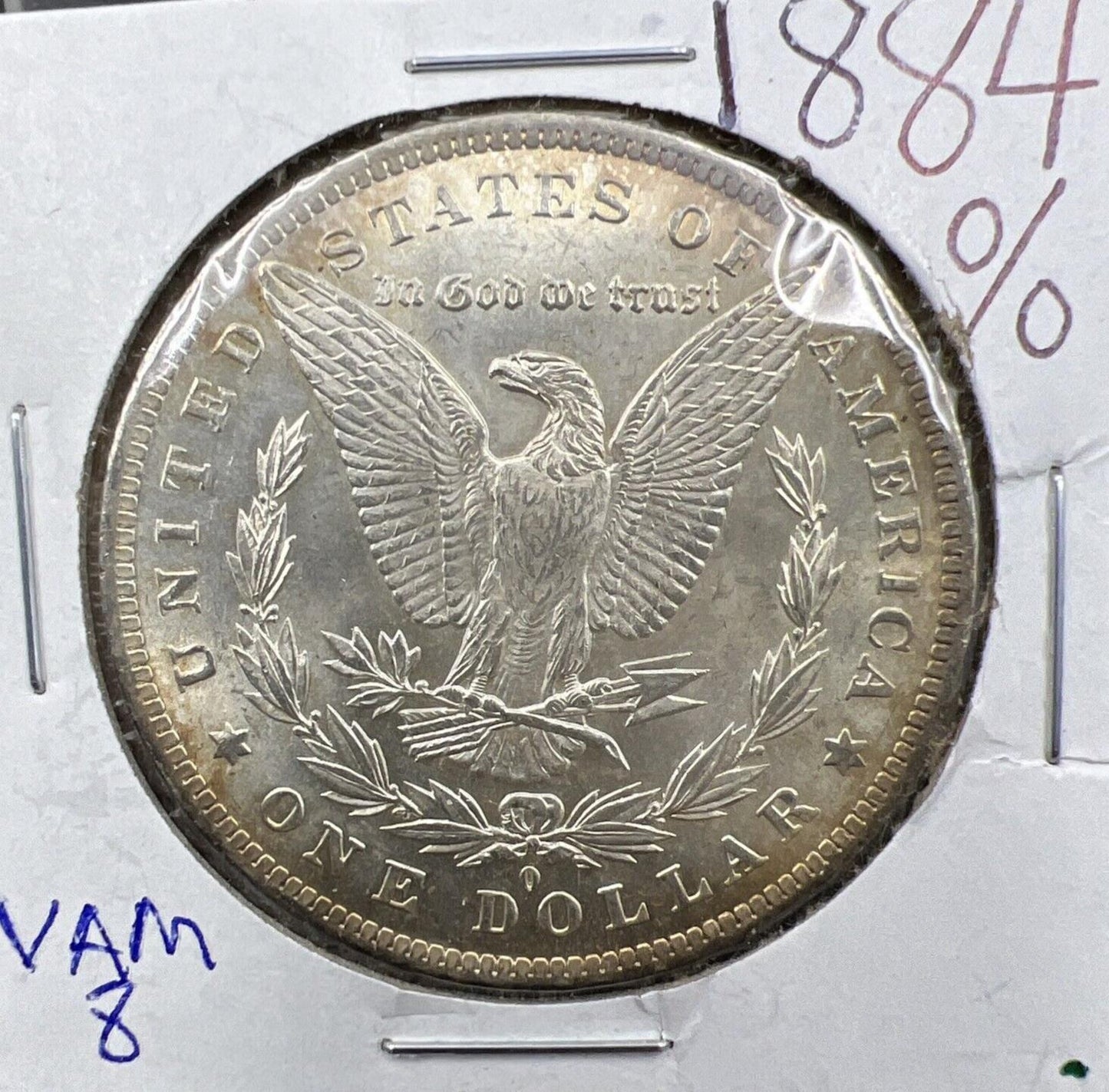 1884 O Morgan Dollar Coin O/O Vam 8 OMM Overlap Reeding Die Chips CH BU Variety