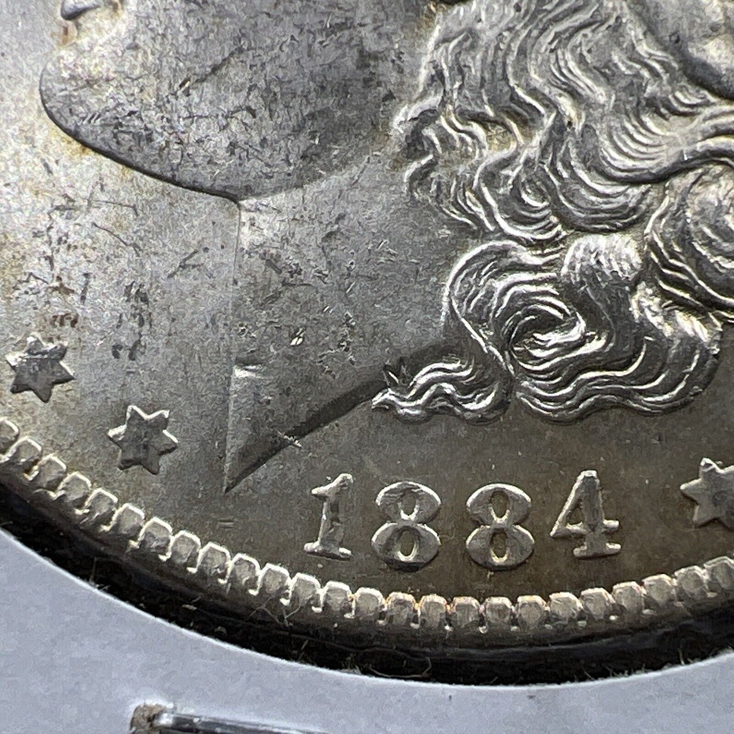 1884 O Morgan Dollar Coin O/O Vam 8 OMM Overlap Reeding Die Chips CH BU Variety