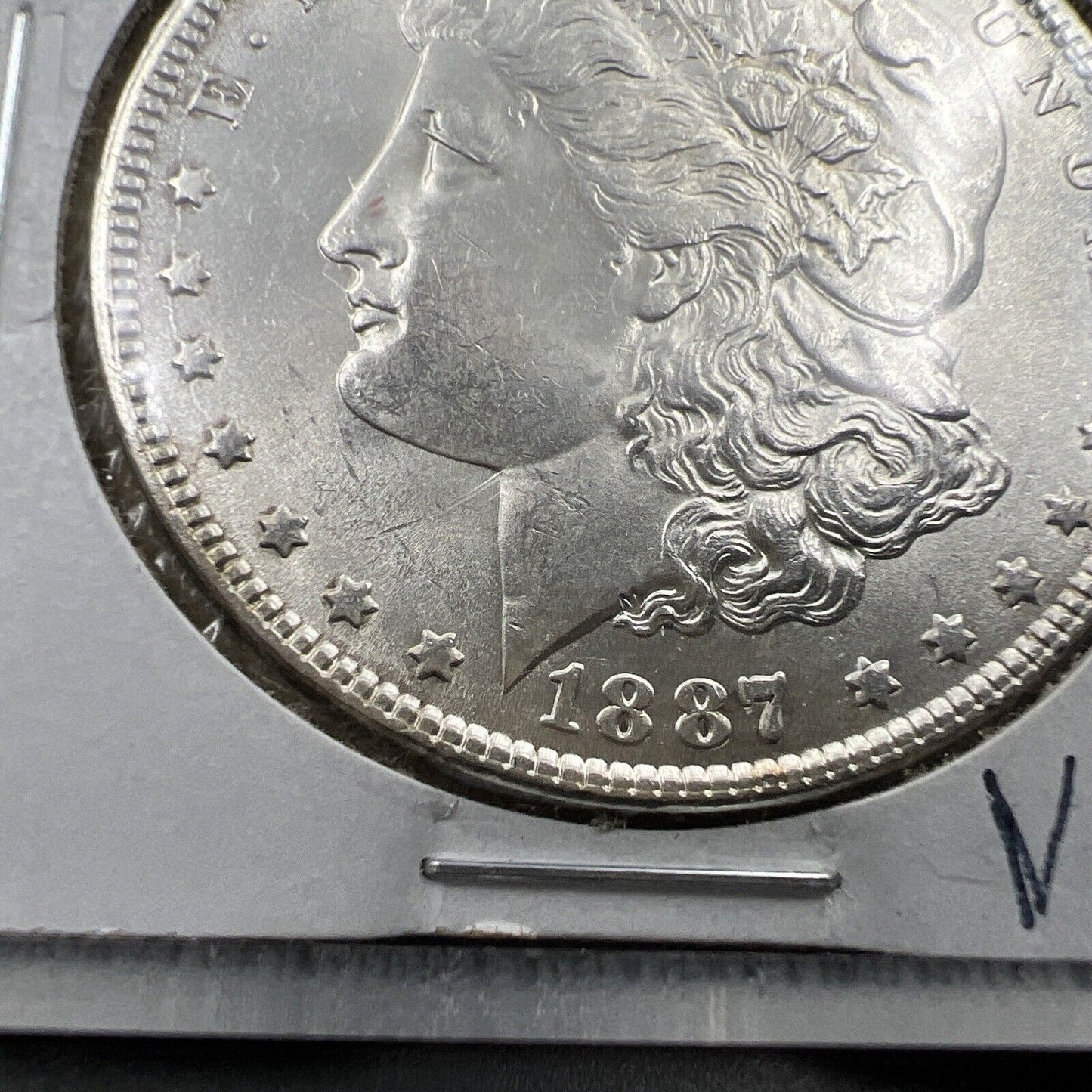 1887 P $1 Morgan Silver Dollar Coin VAM 1C Die Clash BU UNC