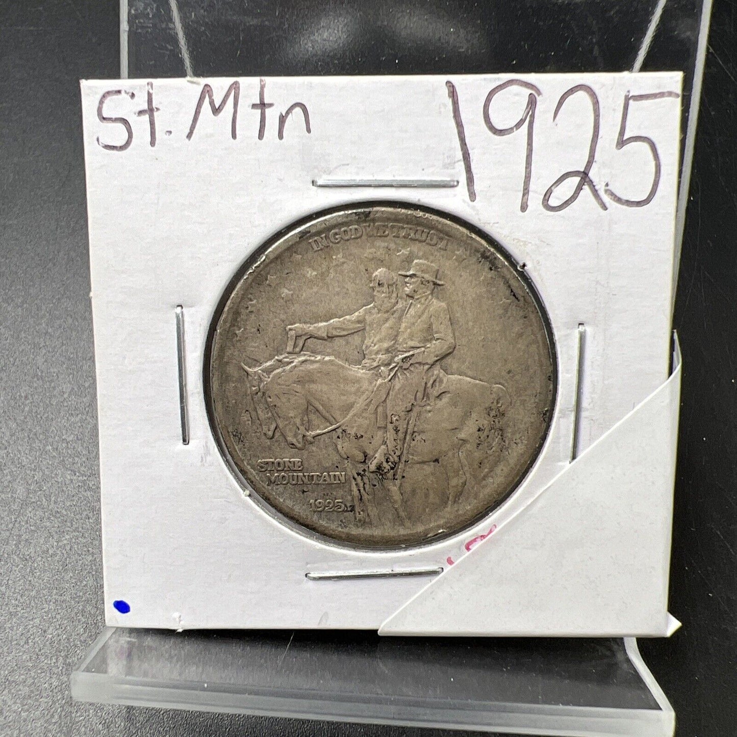1925 Stone Mountain Classic Commem Silver Half Dollar Choice VG / Fine Circ