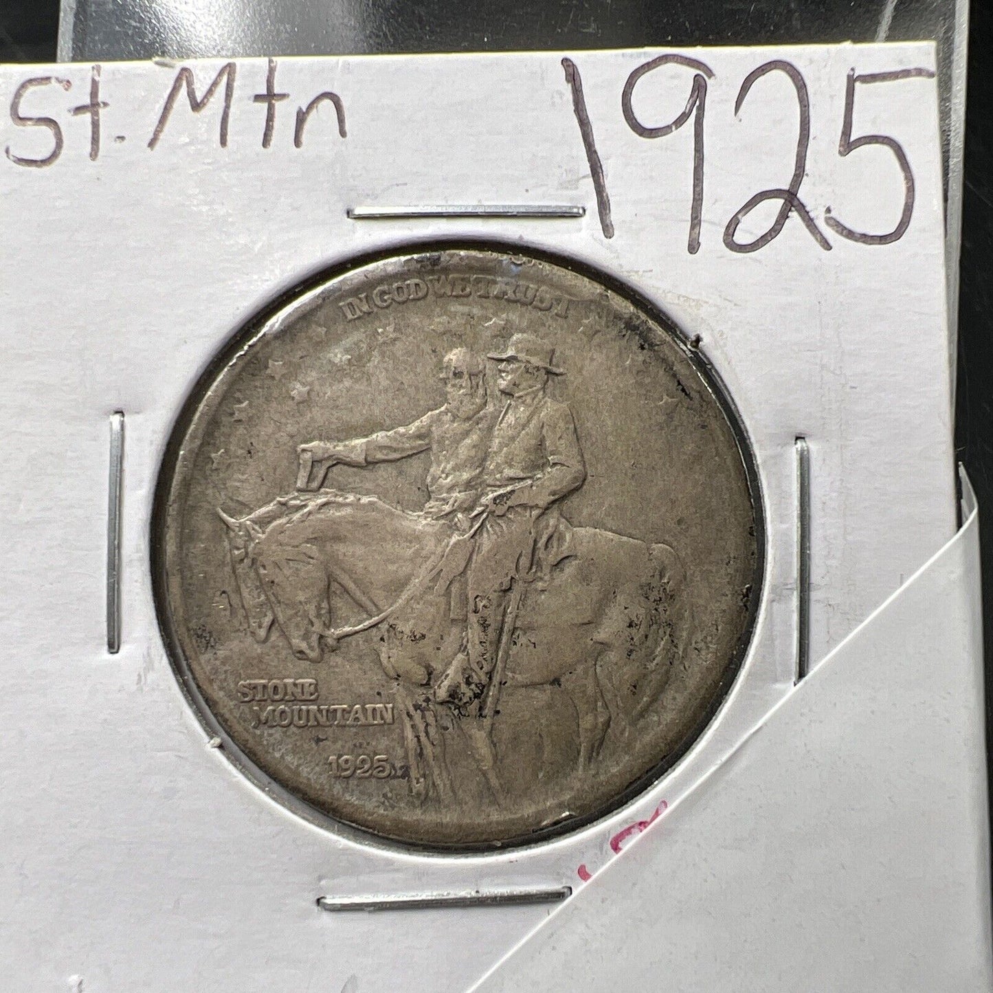 1925 Stone Mountain Classic Commem Silver Half Dollar Choice VG / Fine Circ