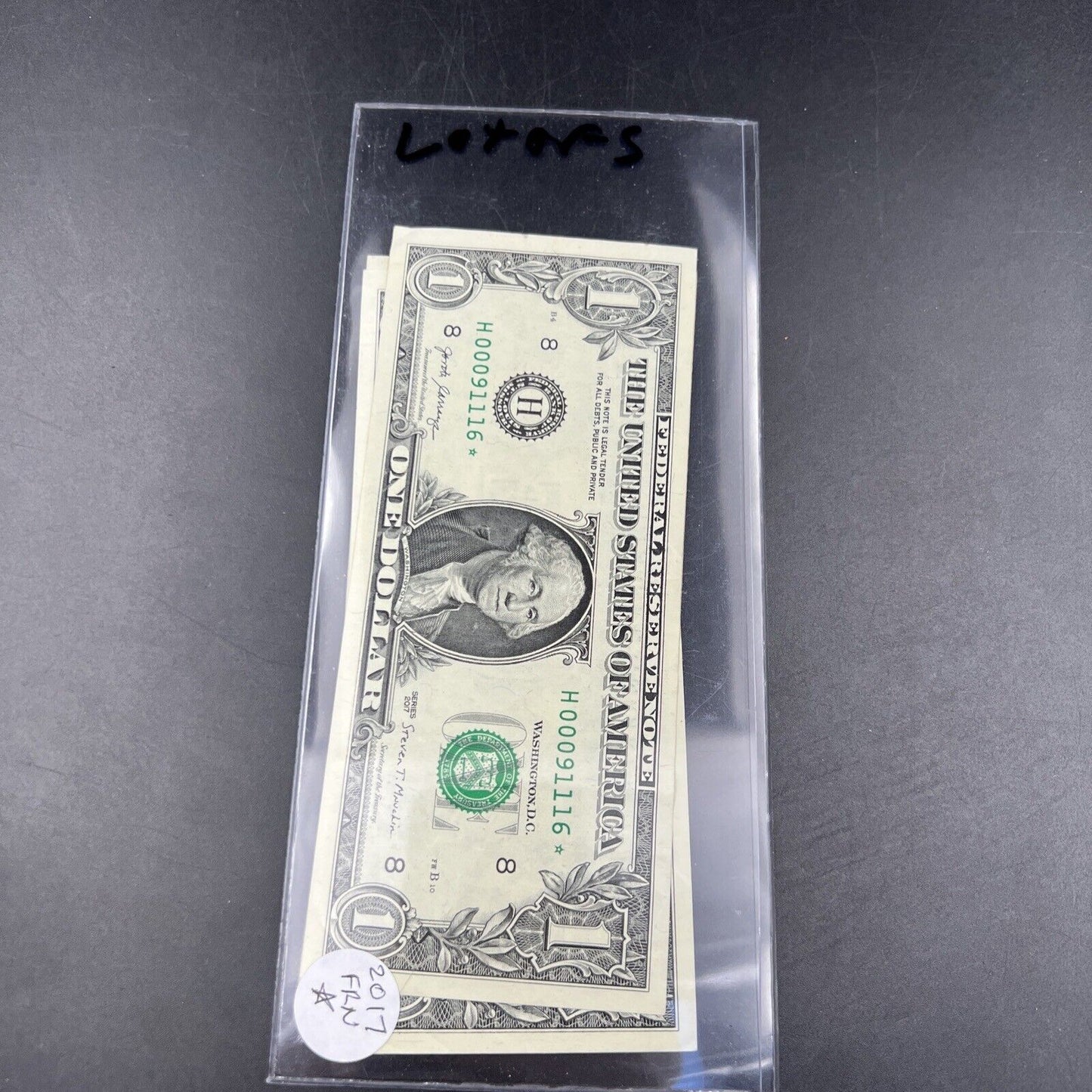 Lot of 5 2017 * Star $1 FRN One Dollar Federal Reserve Notes Circ Fancy Serial #
