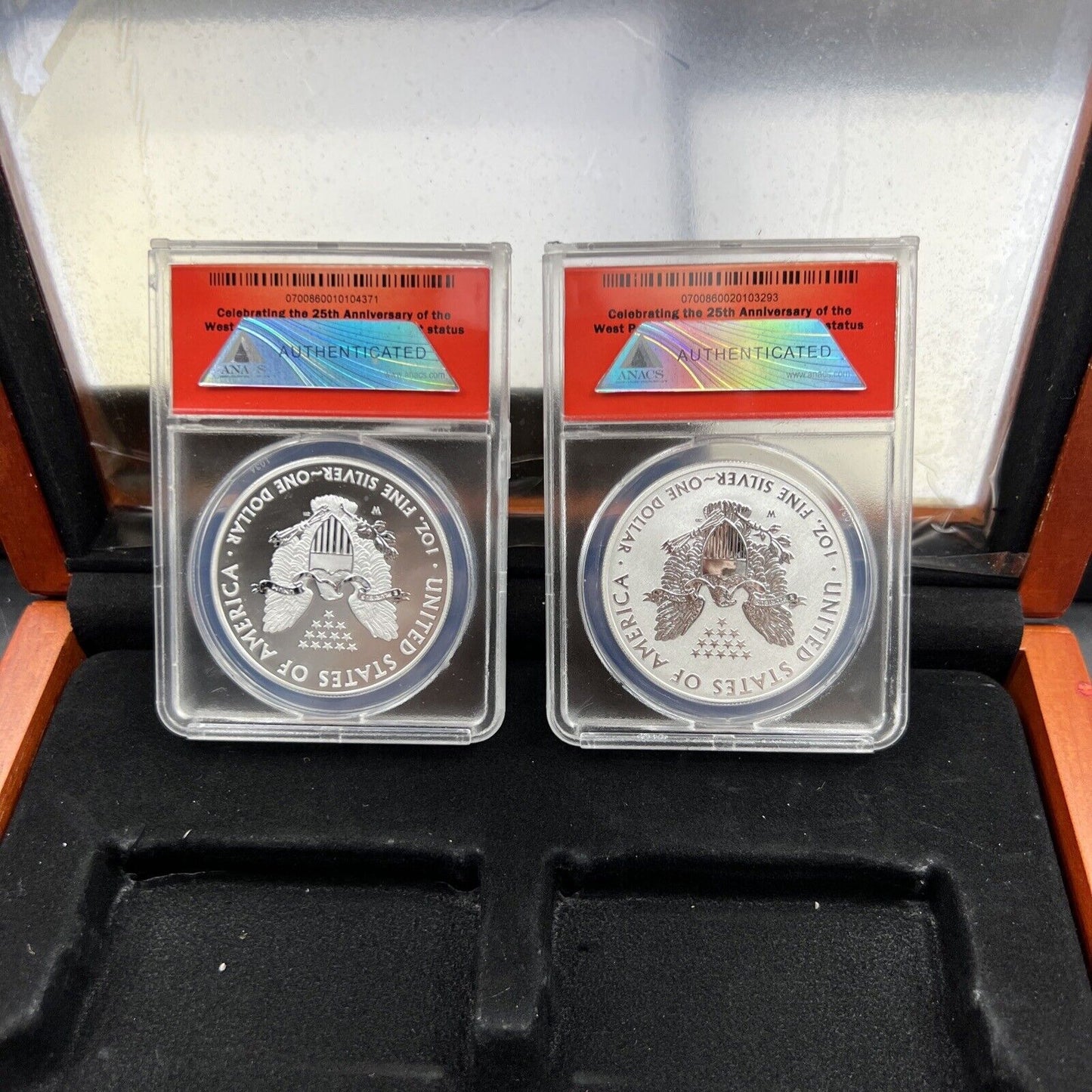 2013 W 2 Coin Silver American Eagle West Point Set ANACS EU70 RP70 Enhanced & RP