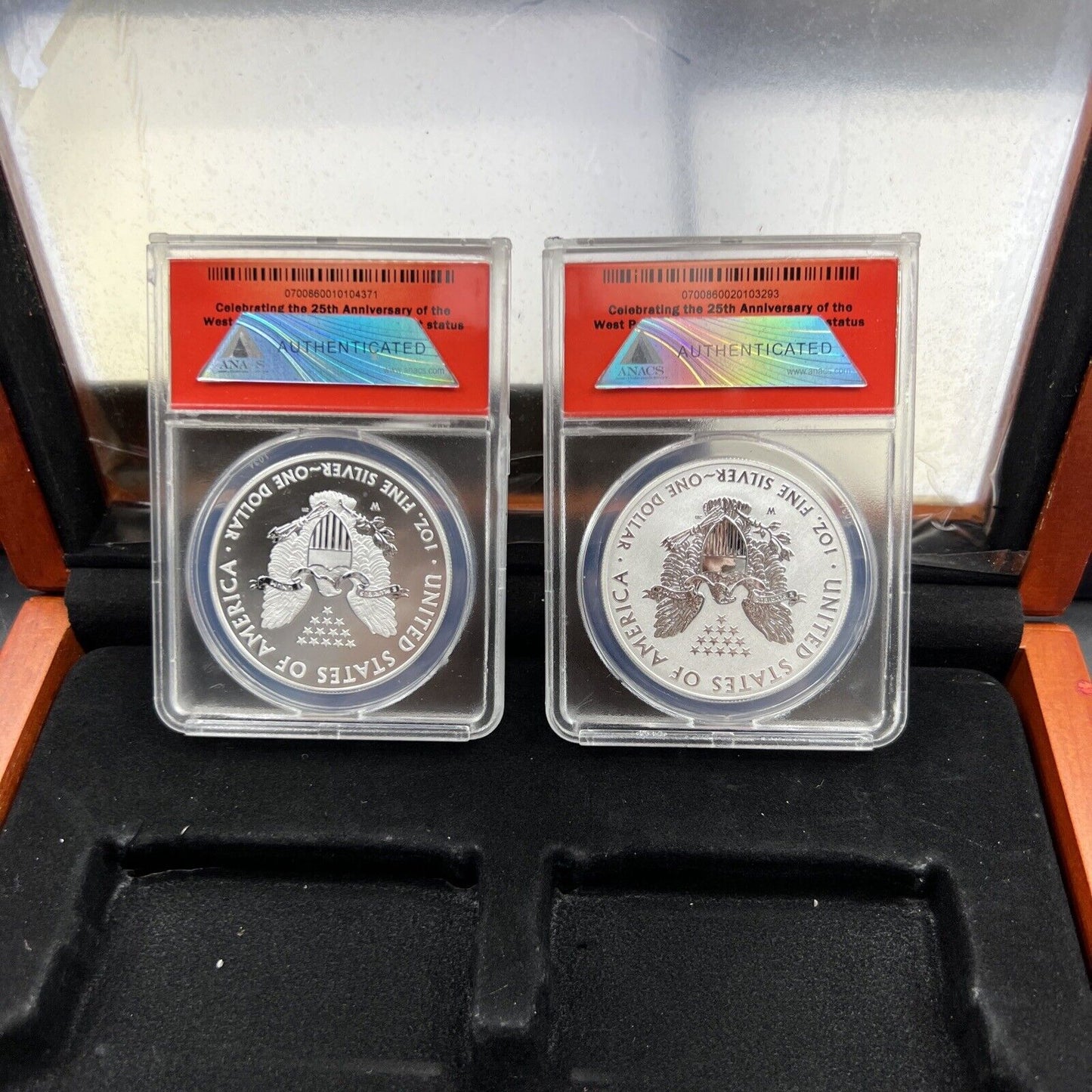 2013 W 2 Coin Silver American Eagle West Point Set ANACS EU70 RP70 Enhanced & RP